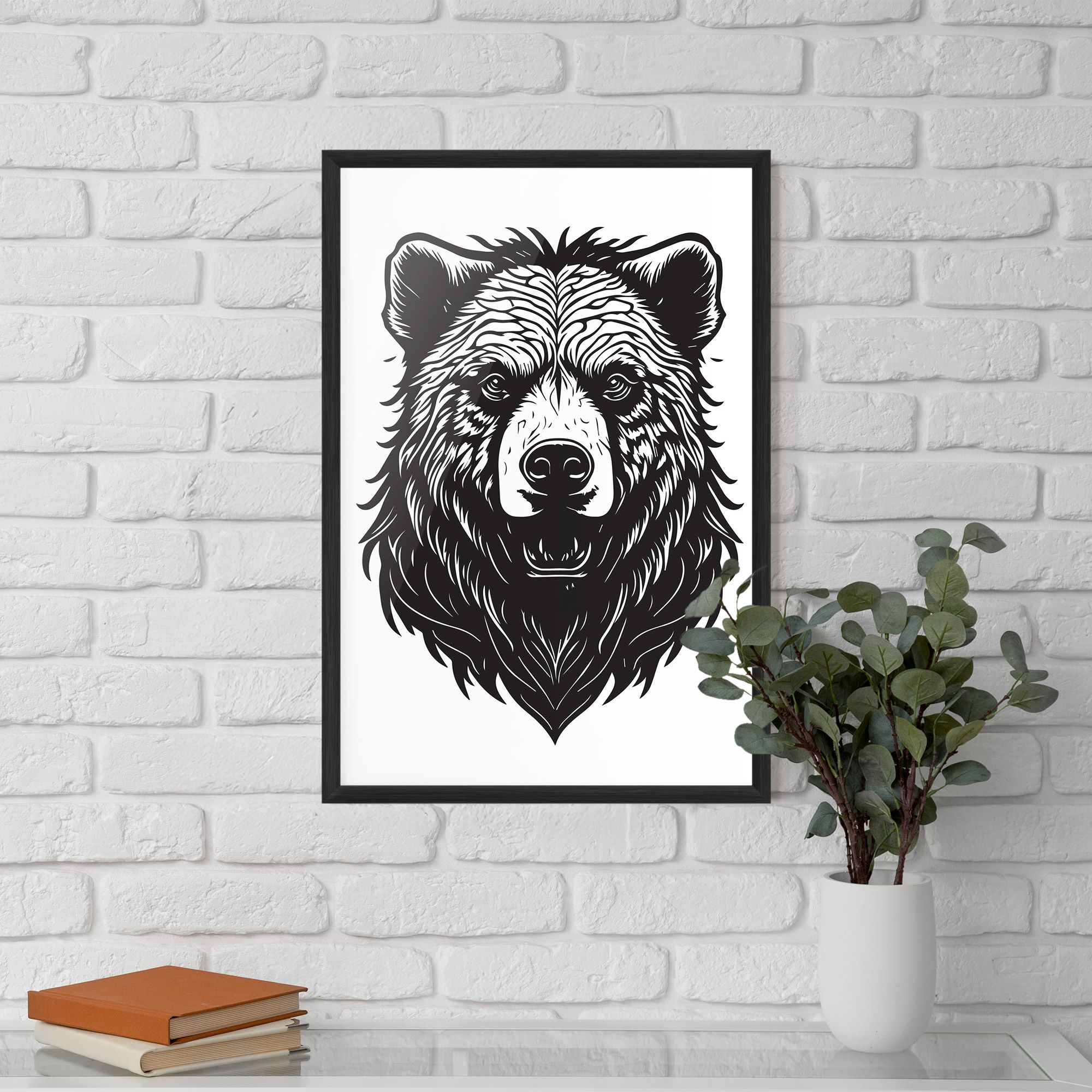 Bear Black Head mockup 5