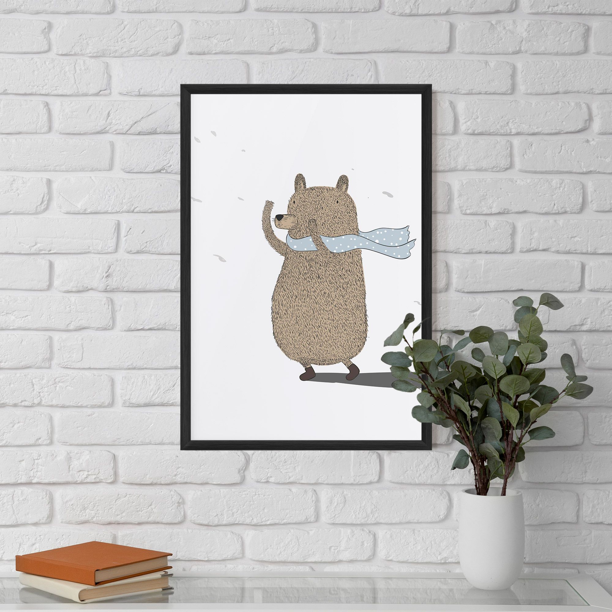 Bear Wearing A Scarf mockup 5