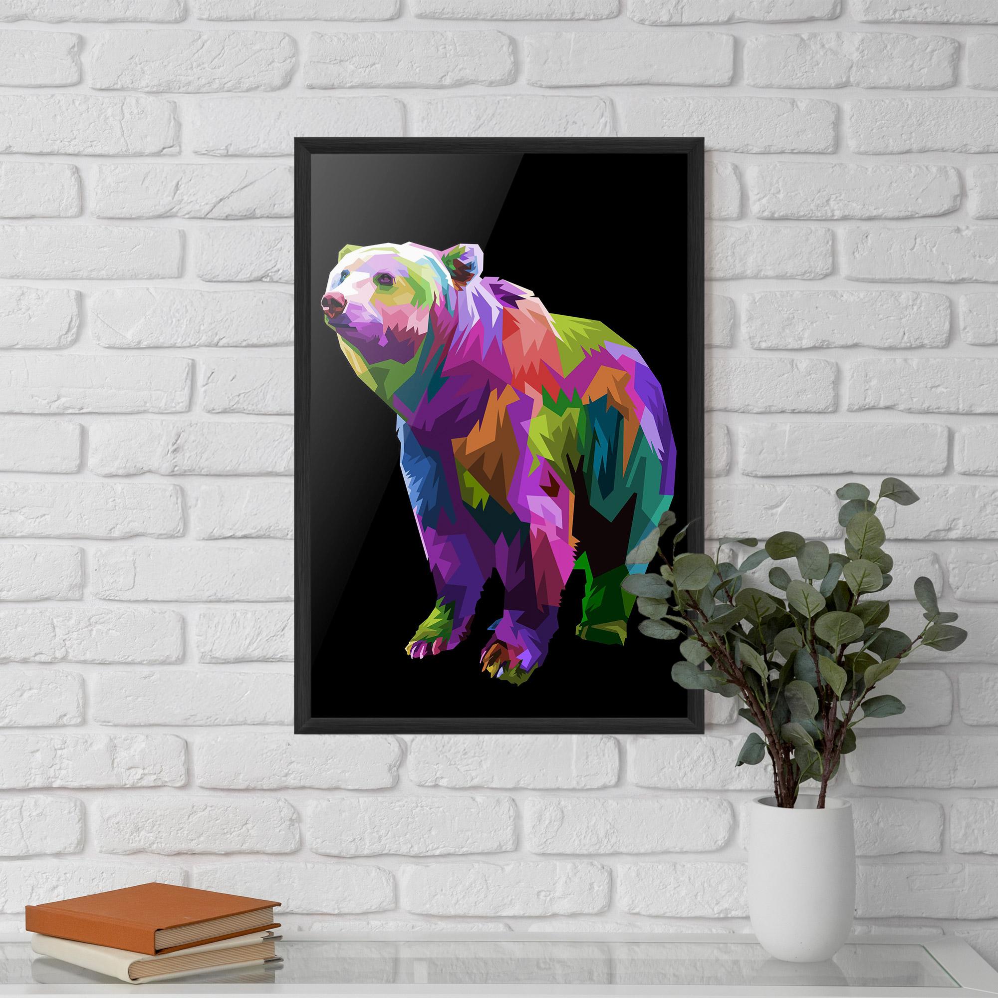 Poster Înrămat Colorful Icebear mockup 5