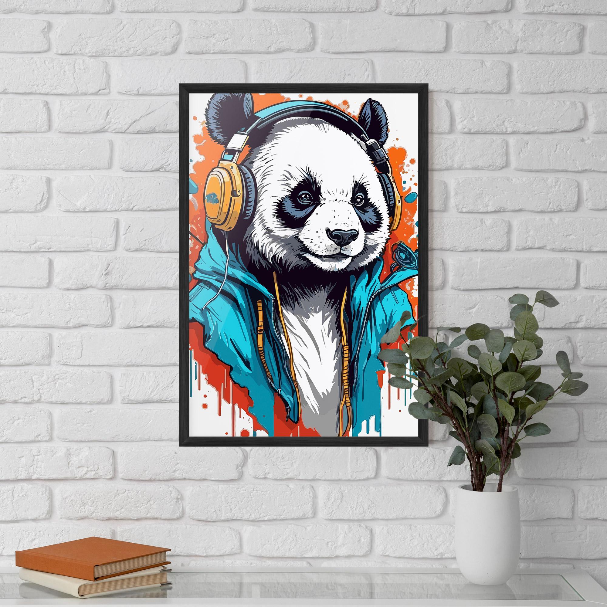 Poster Înrămat Music Panda mockup 5