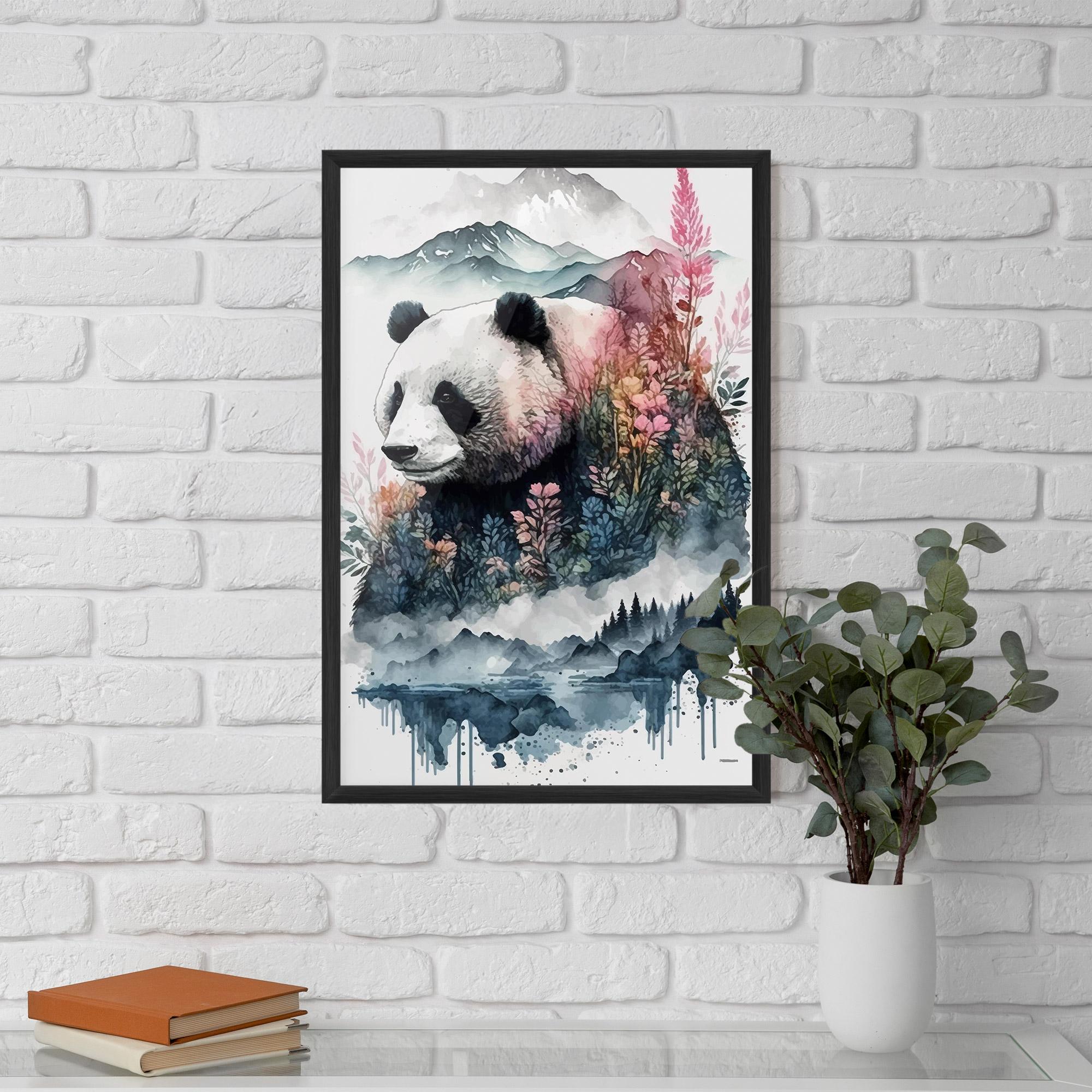 Poster Înrămat Panda Art mockup 5