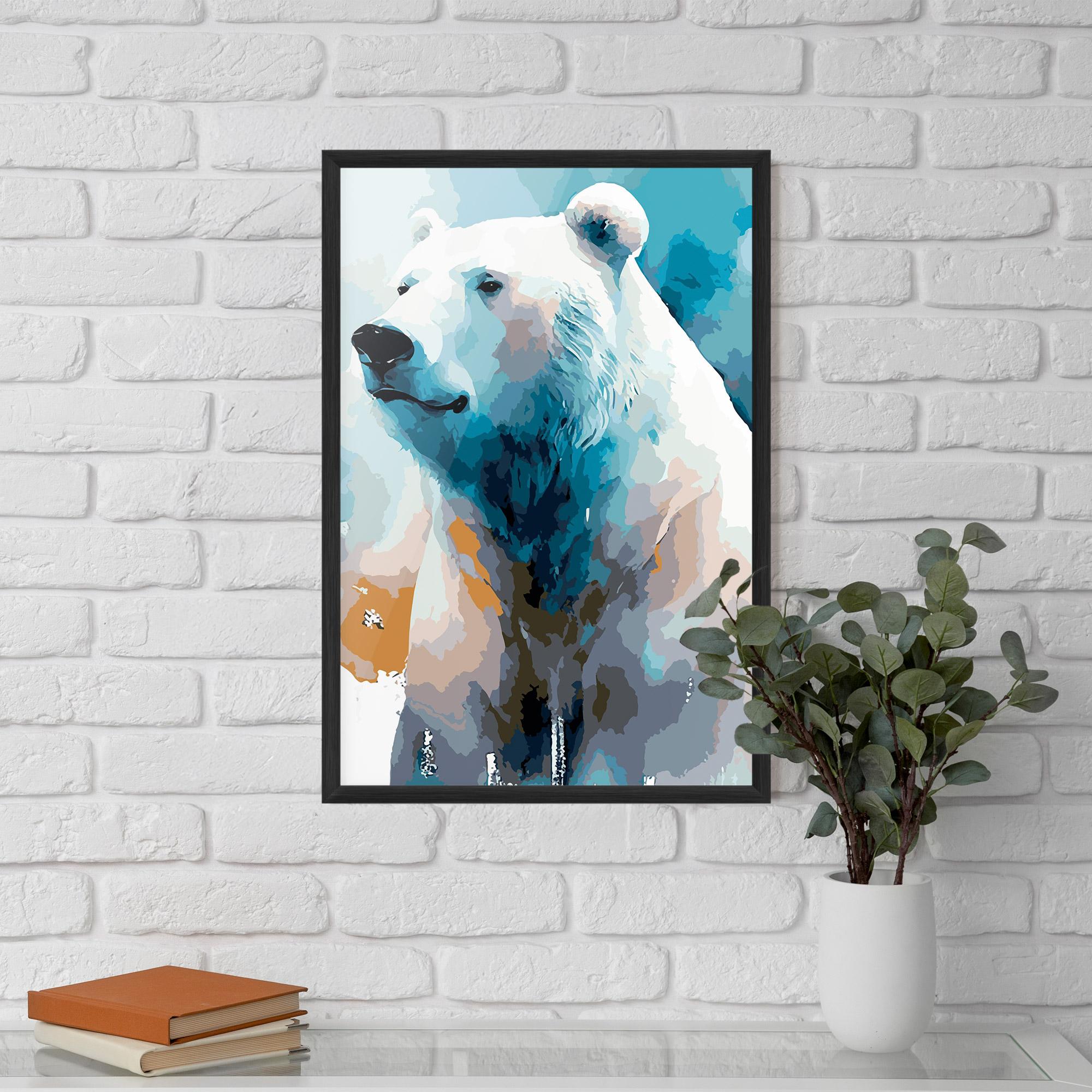 Poster Înrămat Polar White Bear mockup 5
