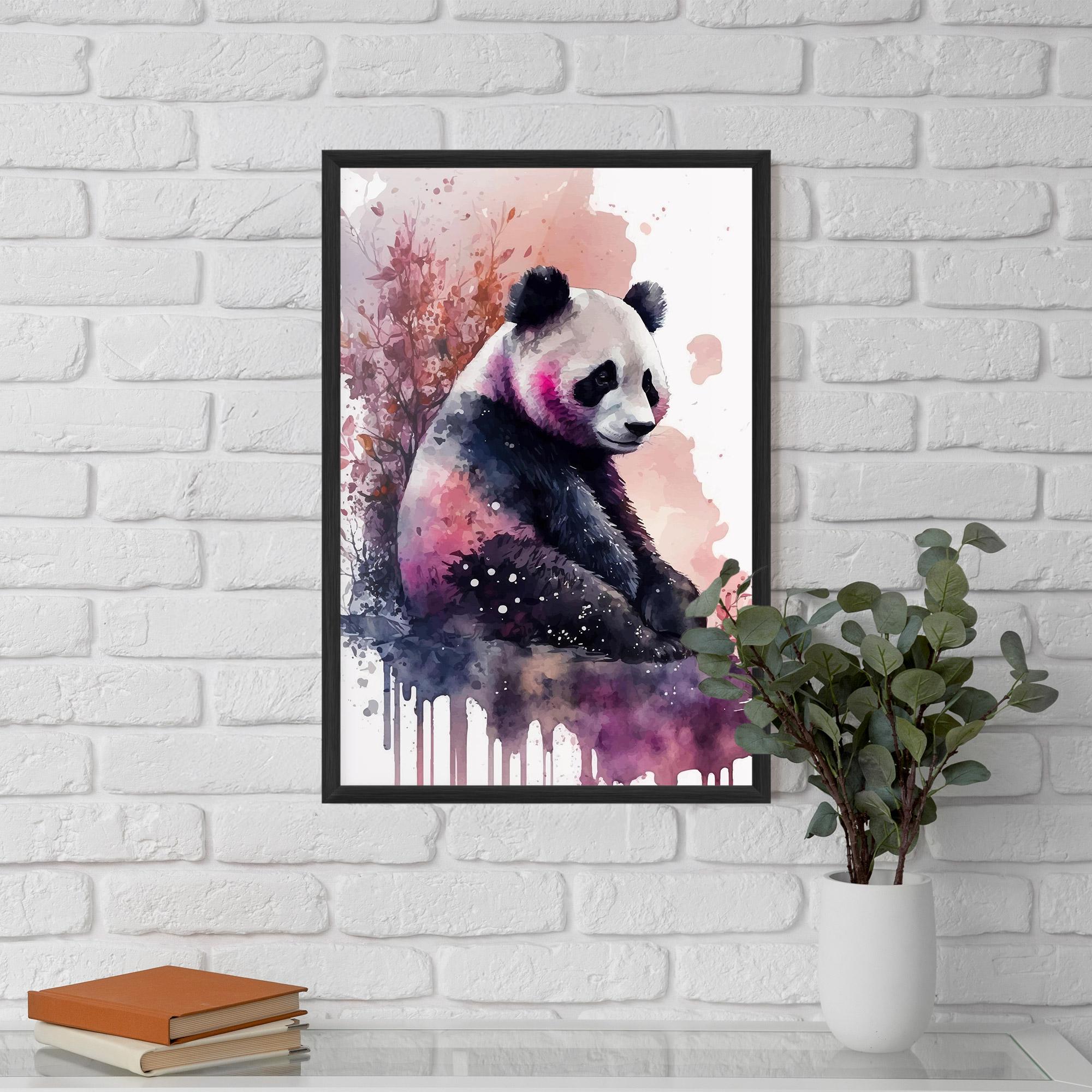 Poster Înrămat Purple Panda Art mockup 5