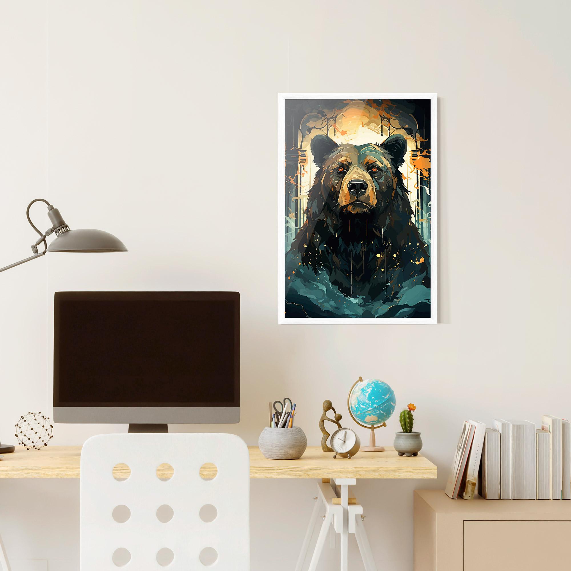 Poster Înrămat Brown Bear Art mockup 6