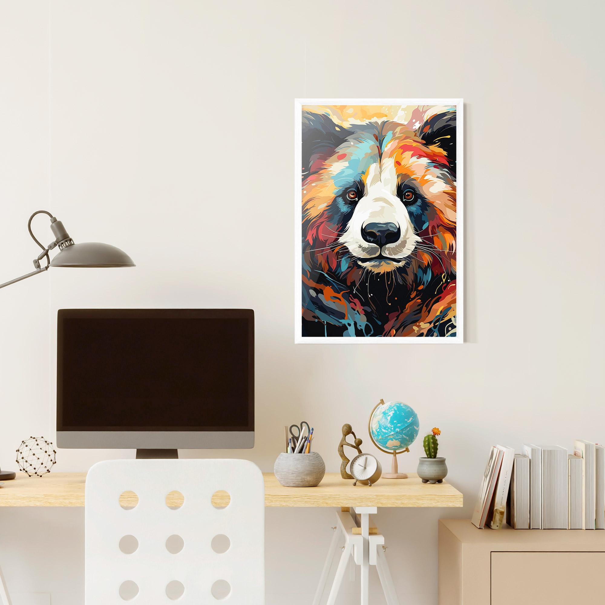 Poster Înrămat Cream Color Bear mockup 6