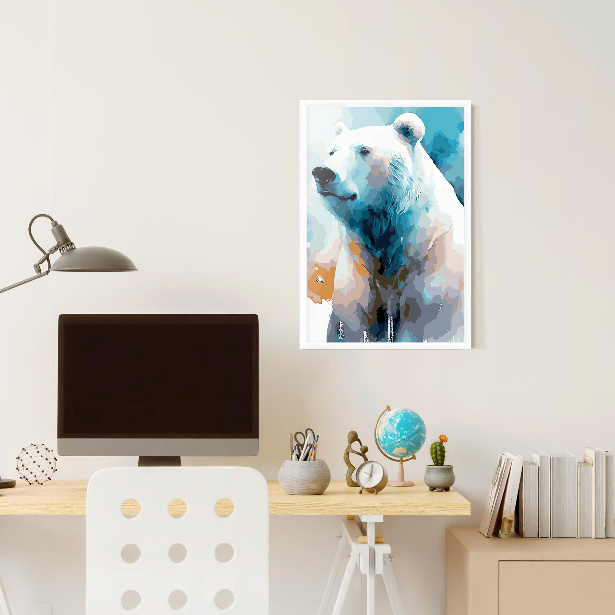 Poster Înrămat Polar White Bear mockup 6