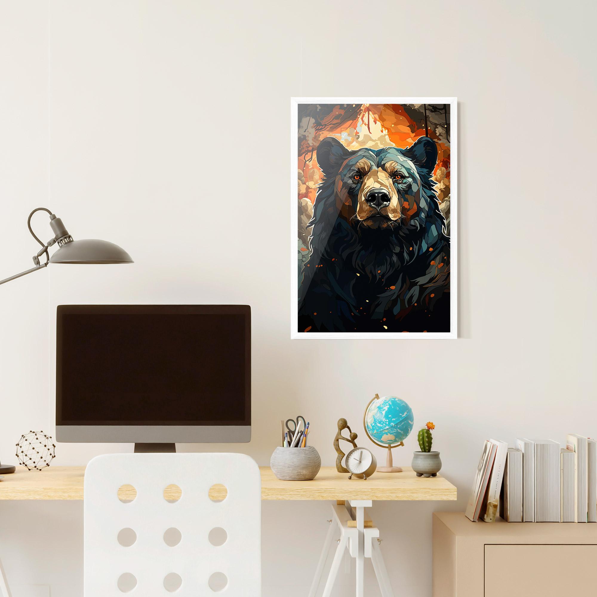 Poster Înrămat Pretty Bear Art mockup 6