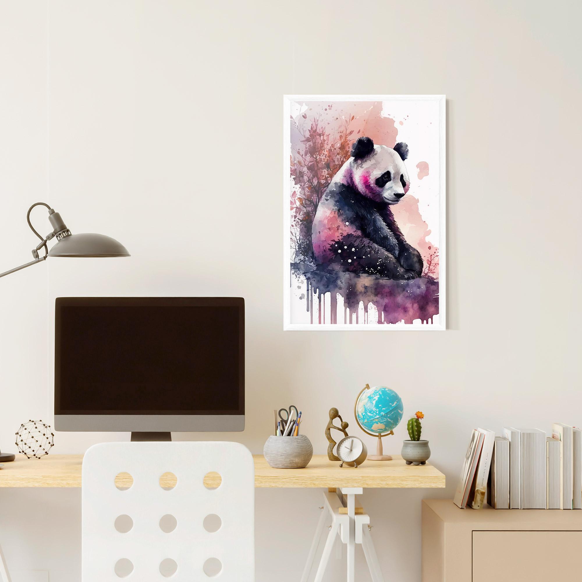 Poster Înrămat Purple Panda Art mockup 6