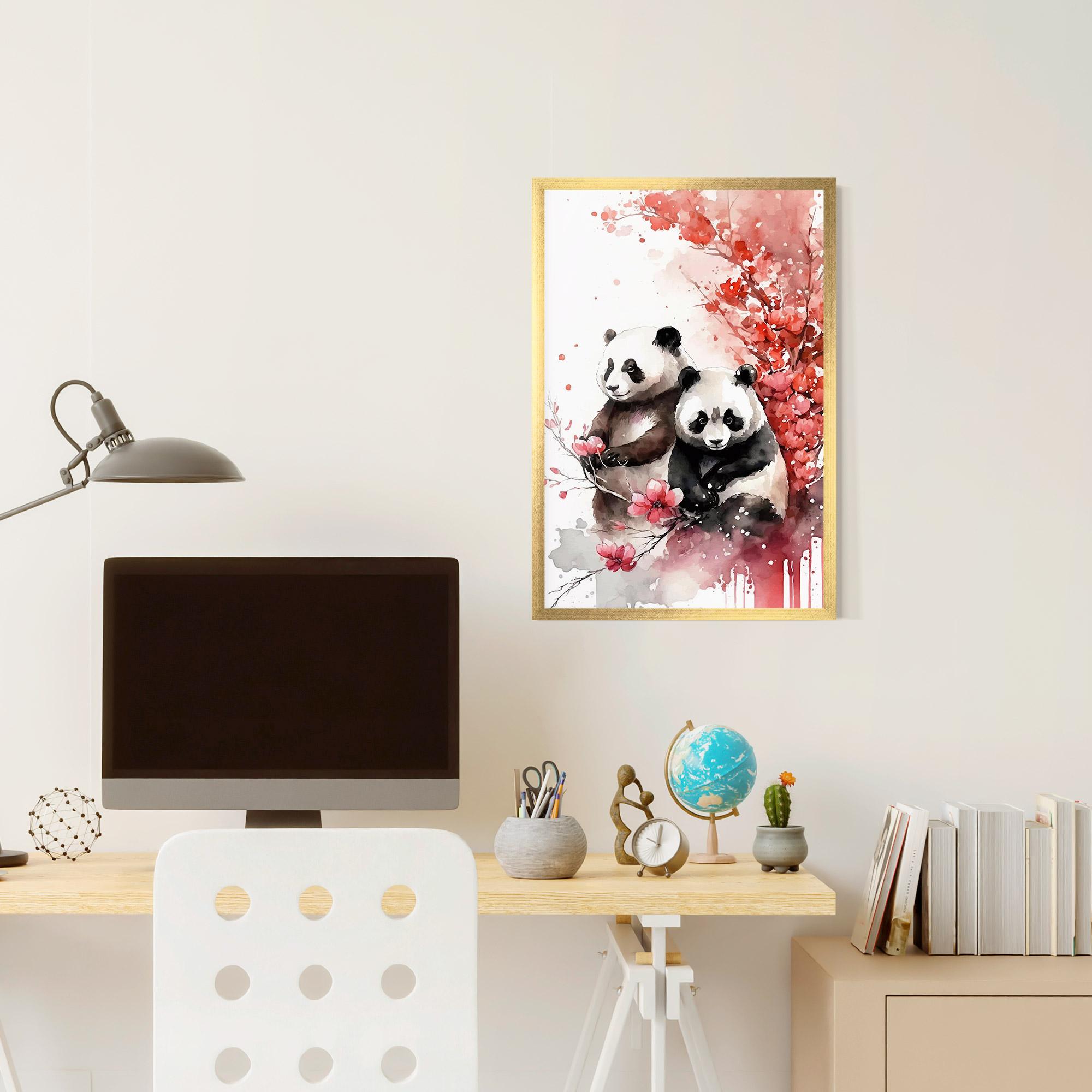 Poster Înrămat Blossom Panda mockup 6