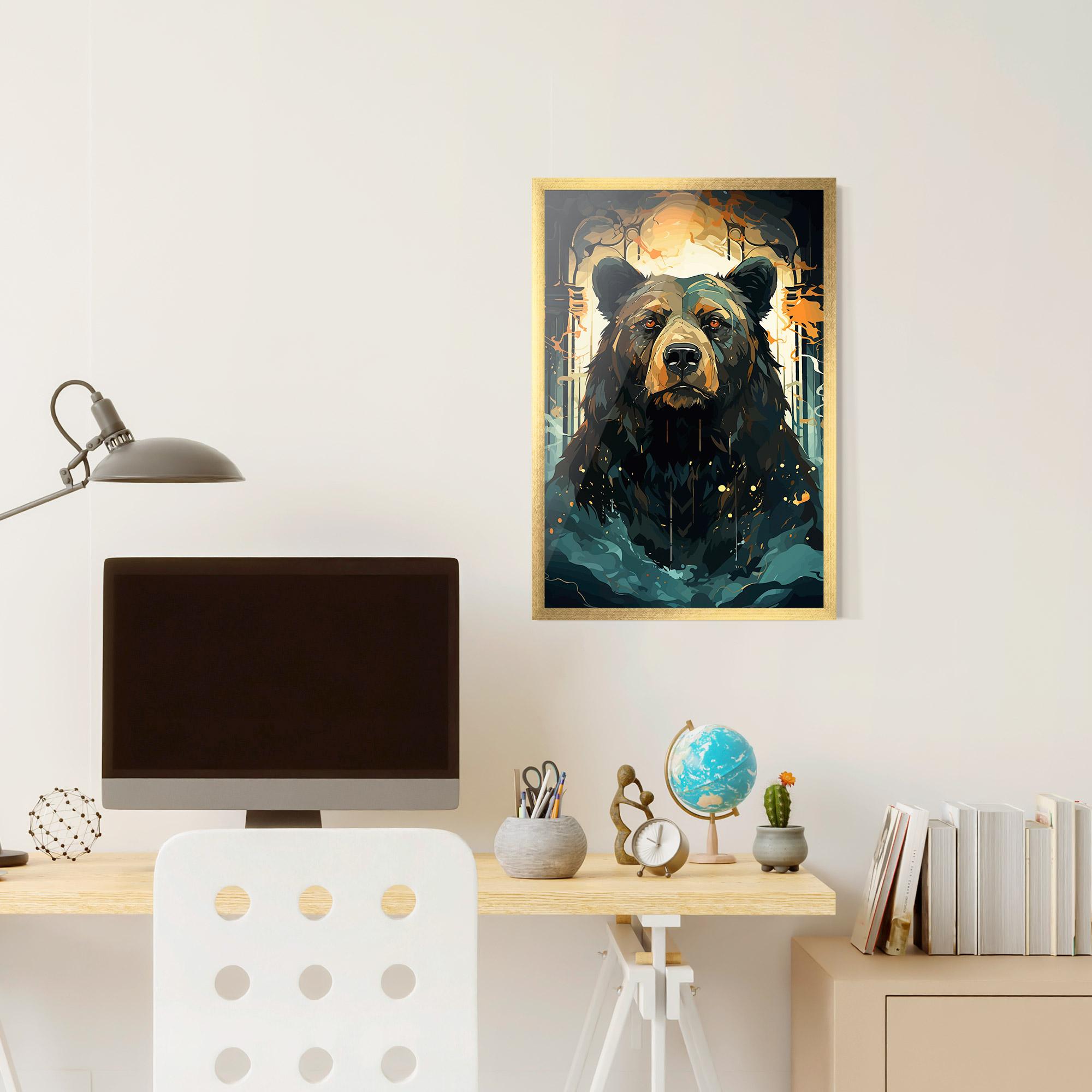 Poster Înrămat Brown Bear Art mockup 6