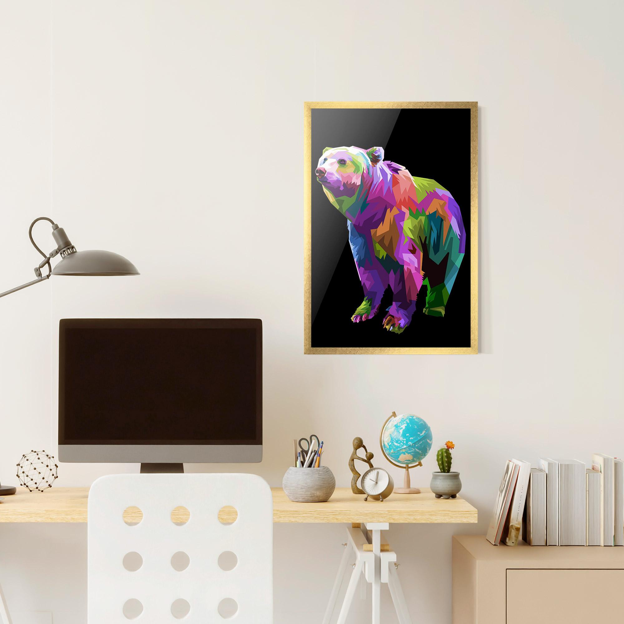 Poster Înrămat Colorful Icebear mockup 6