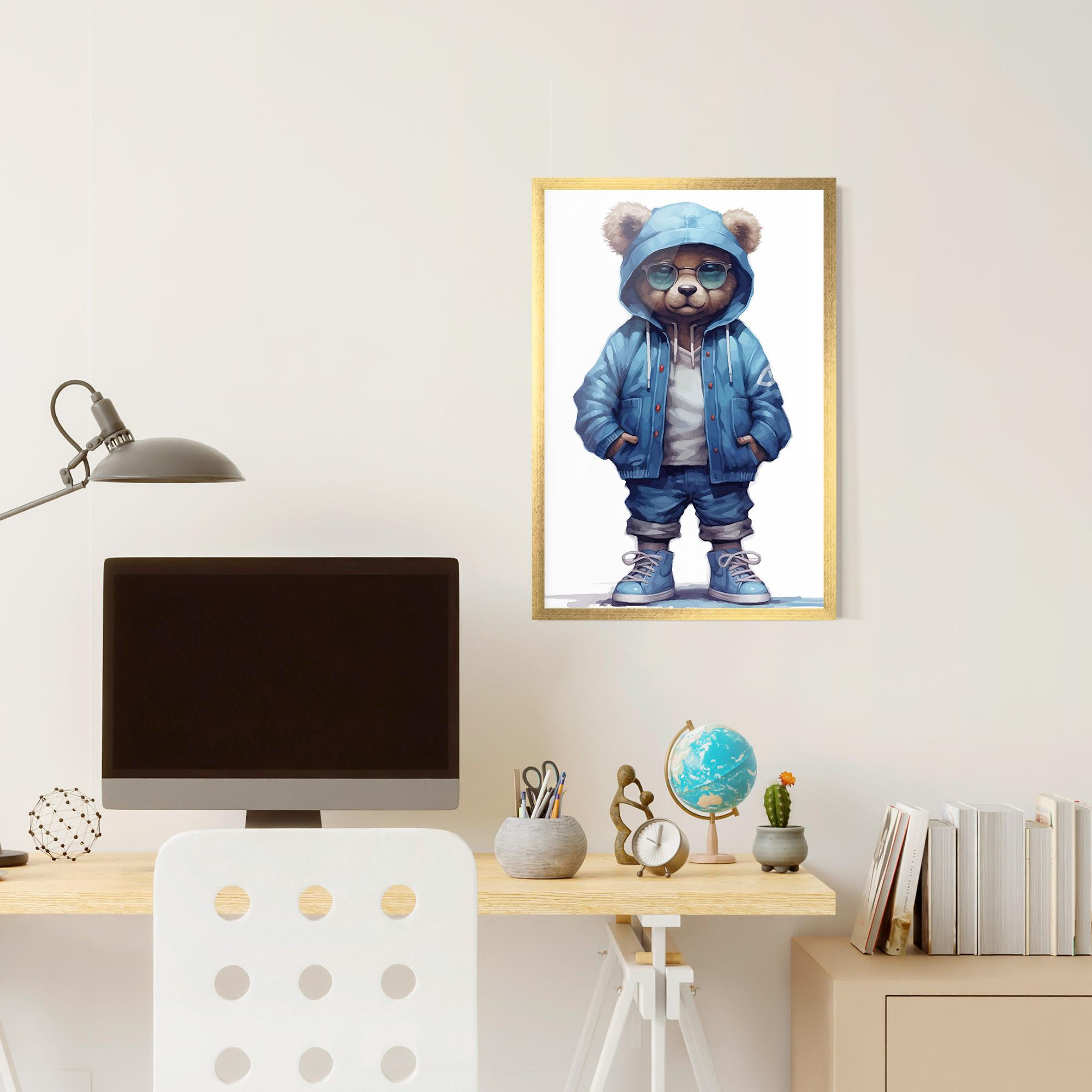 Poster Înrămat Glasses Bear mockup 6