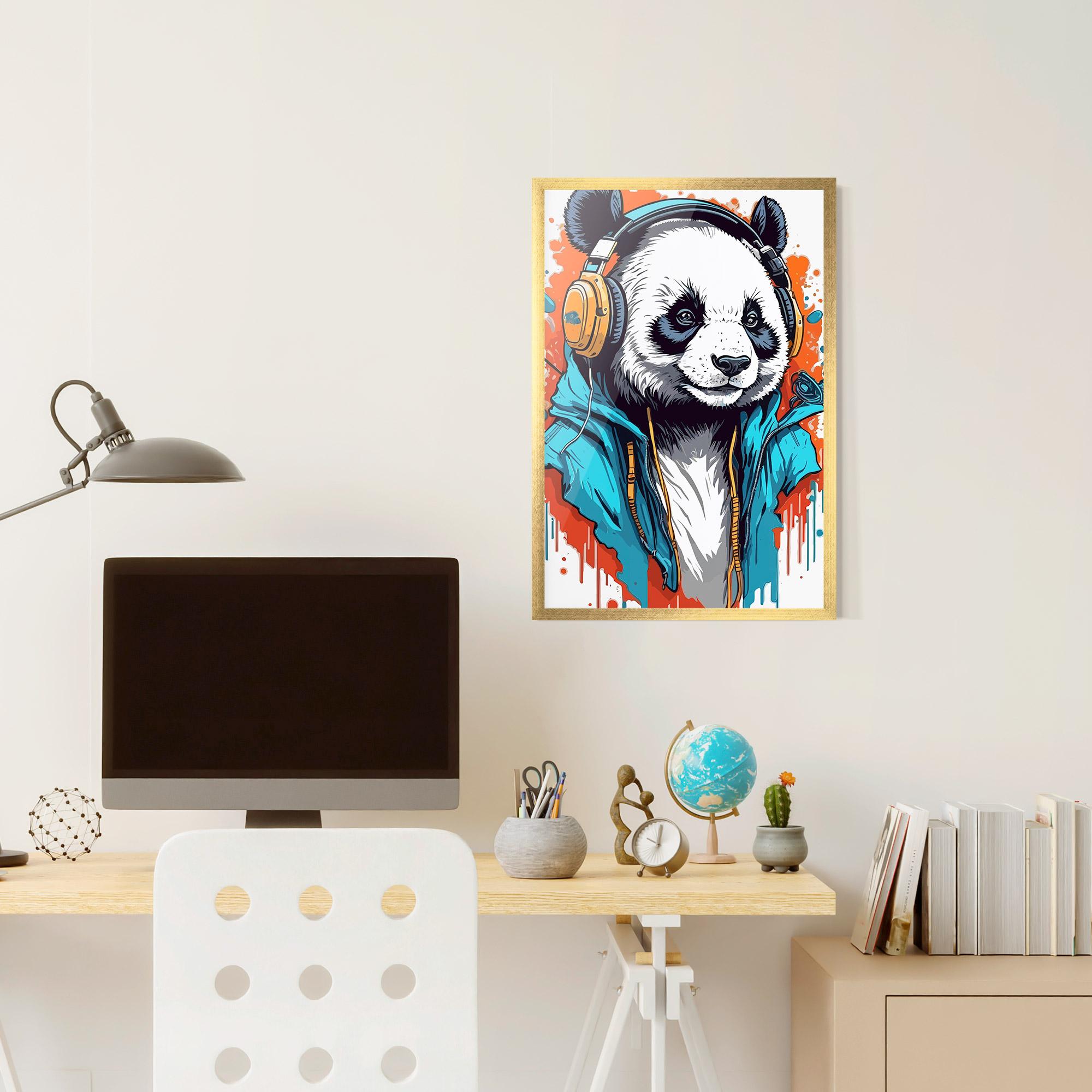 Poster Înrămat Music Panda mockup 6