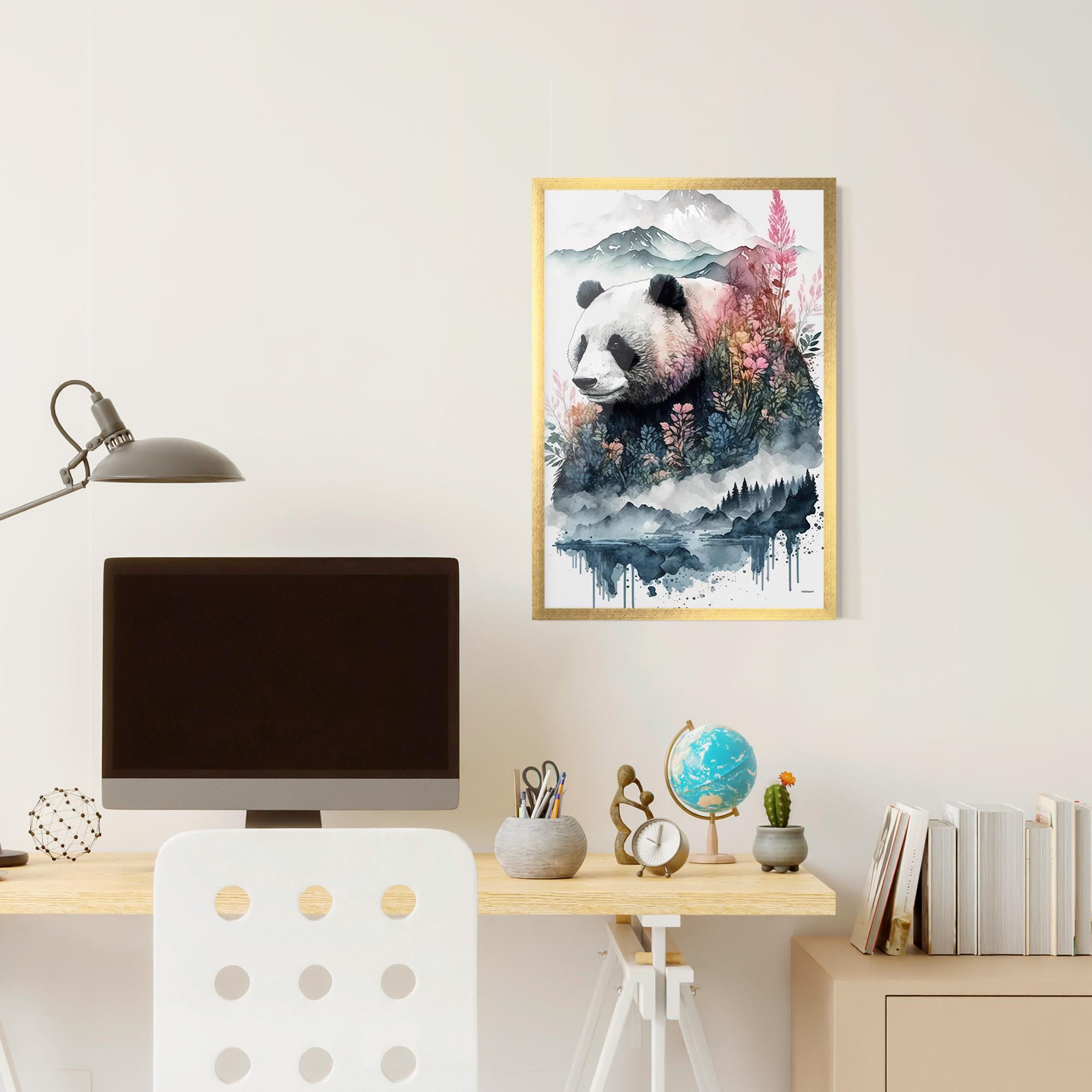 Poster Înrămat Panda Art mockup 6