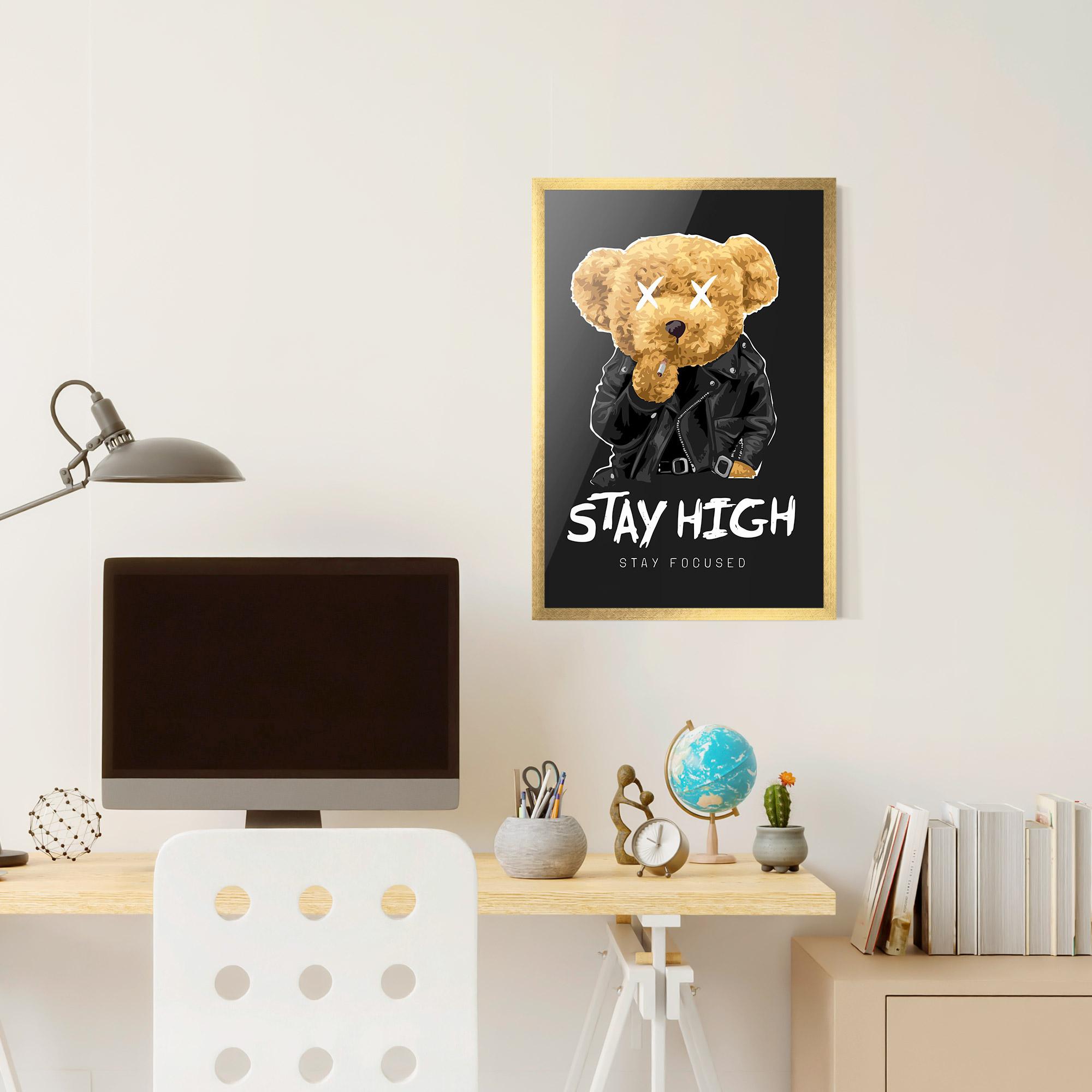 Poster Înrămat Stay High mockup 6