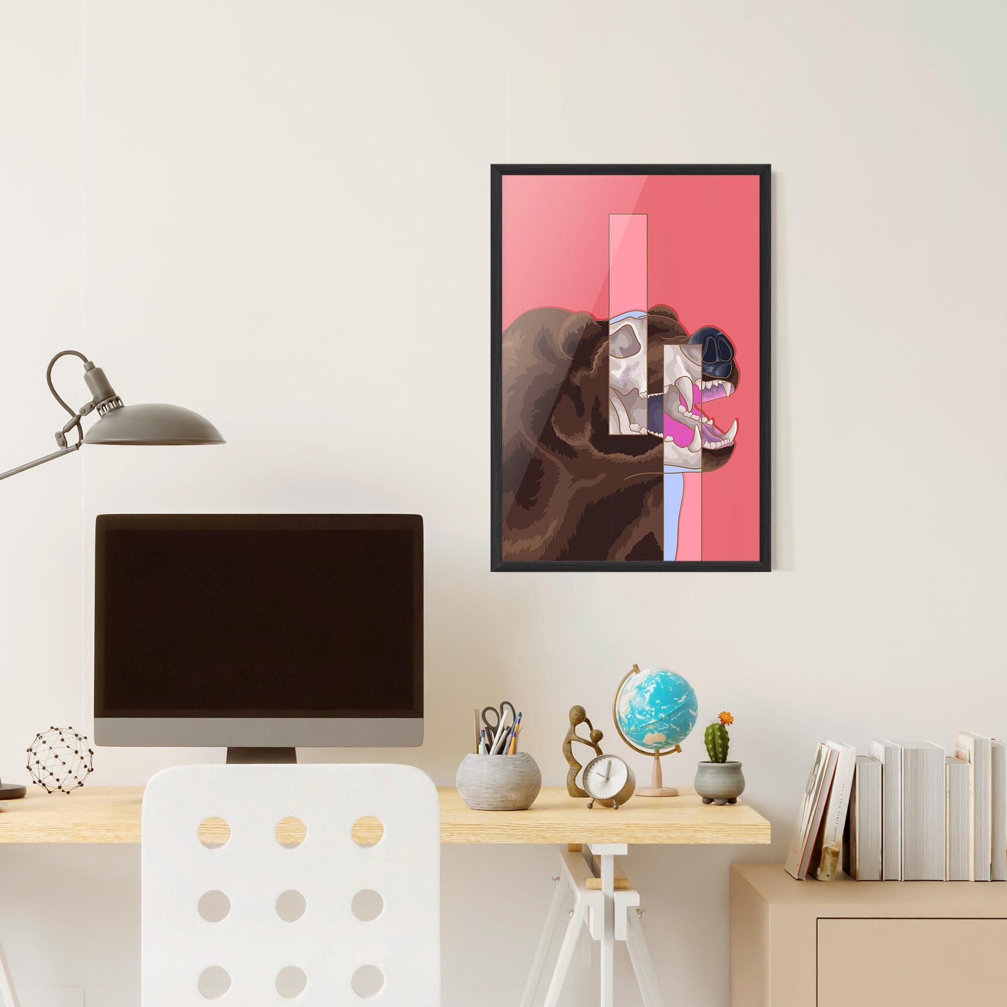 Poster Înrămat Bear Bone Art mockup 6