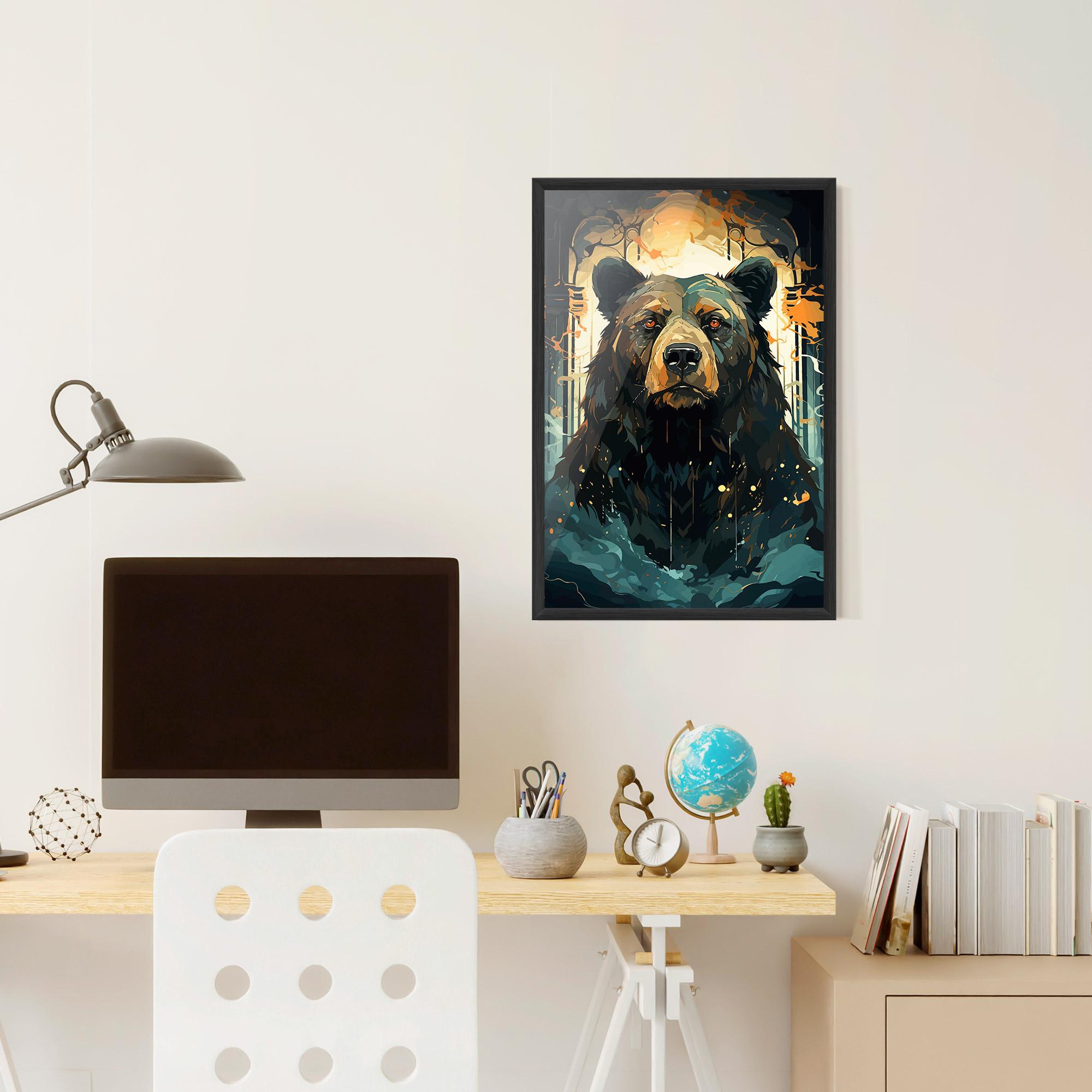 Poster Înrămat Brown Bear Art mockup 6
