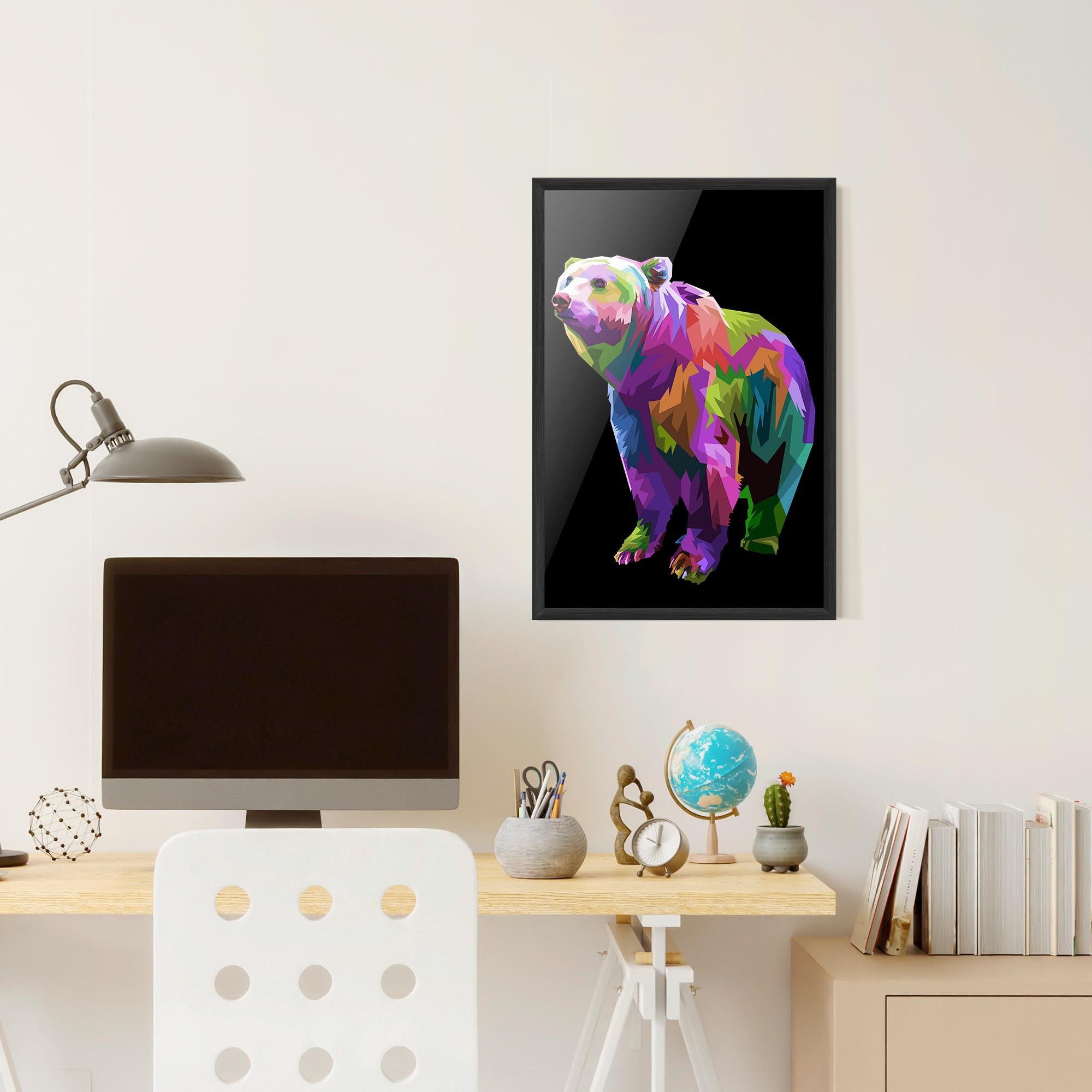 Poster Înrămat Colorful Icebear mockup 6