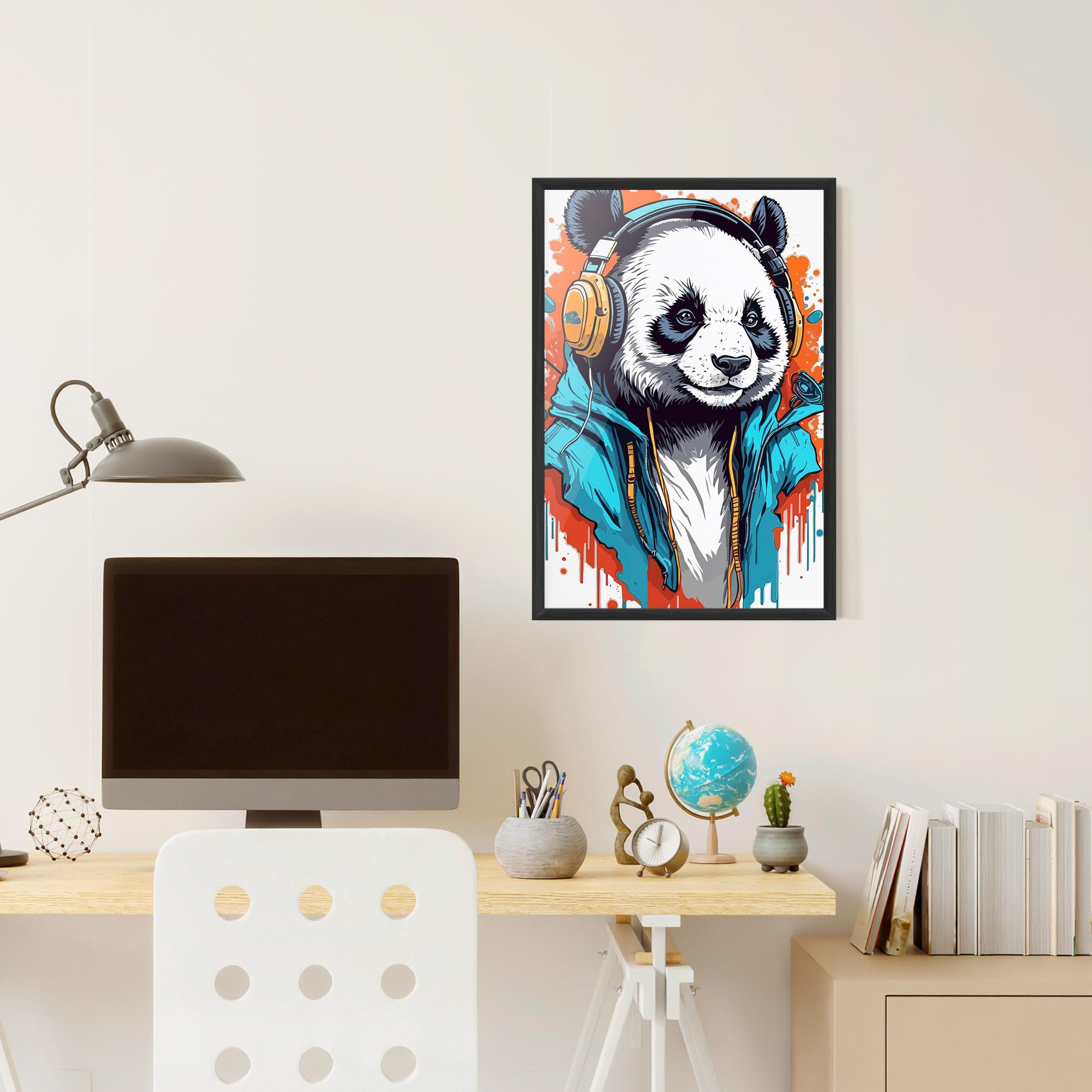Poster Înrămat Music Panda mockup 6