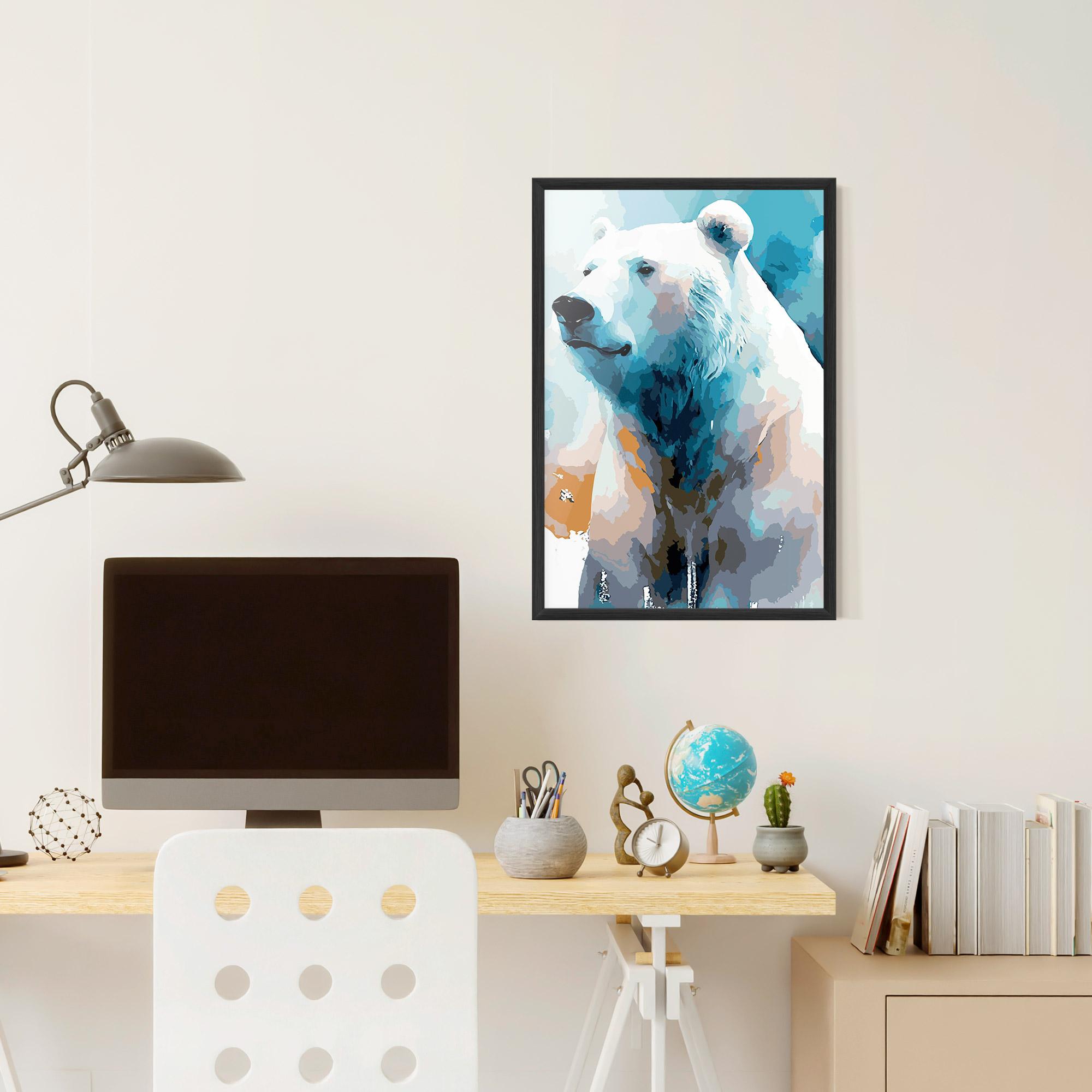 Poster Înrămat Polar White Bear mockup 6