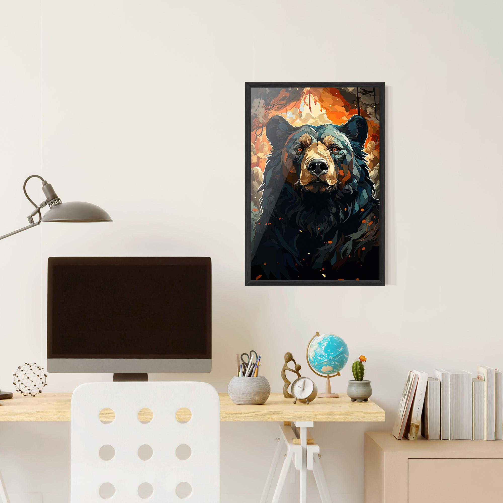 Poster Înrămat Pretty Bear Art mockup 6