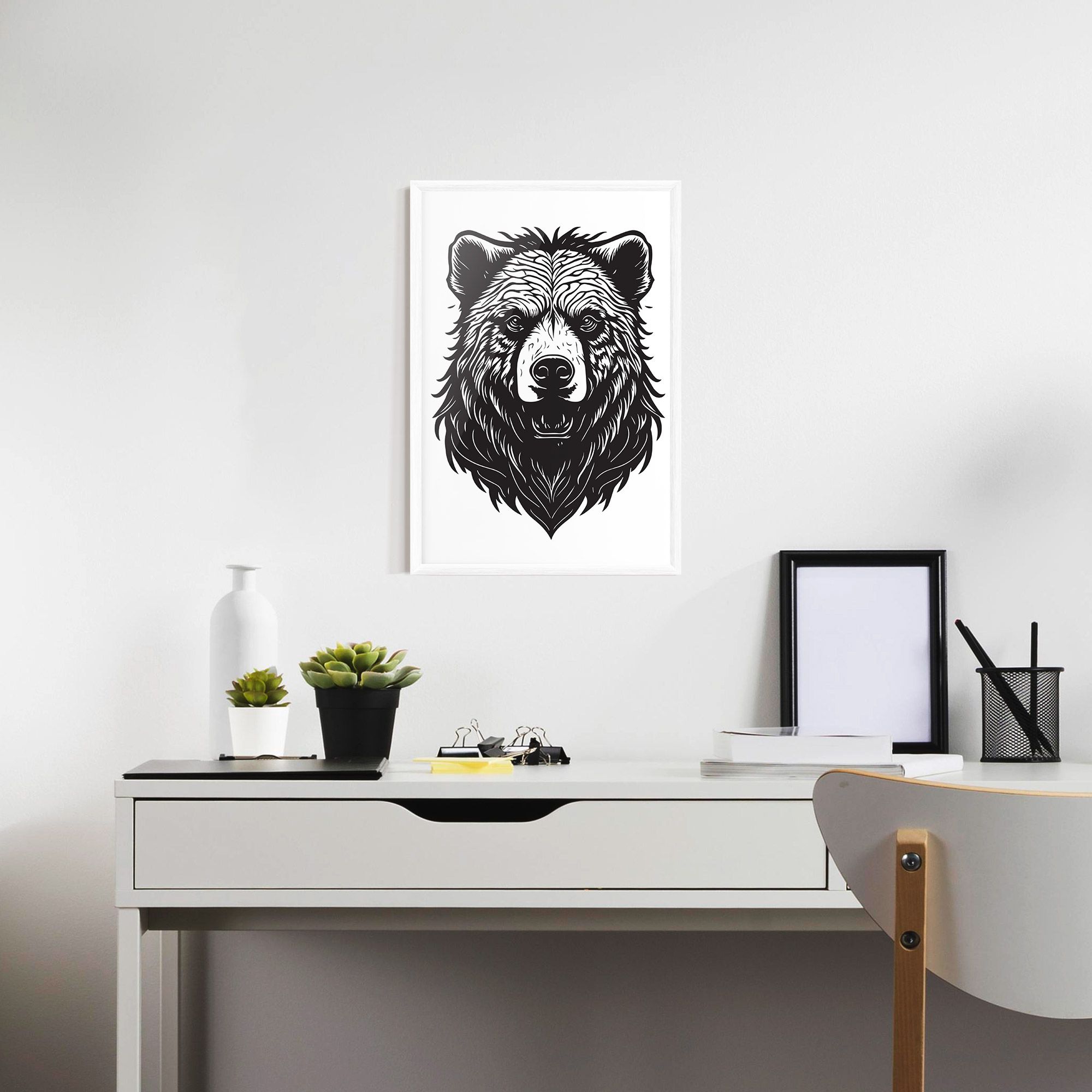 Bear Black Head mockup 7