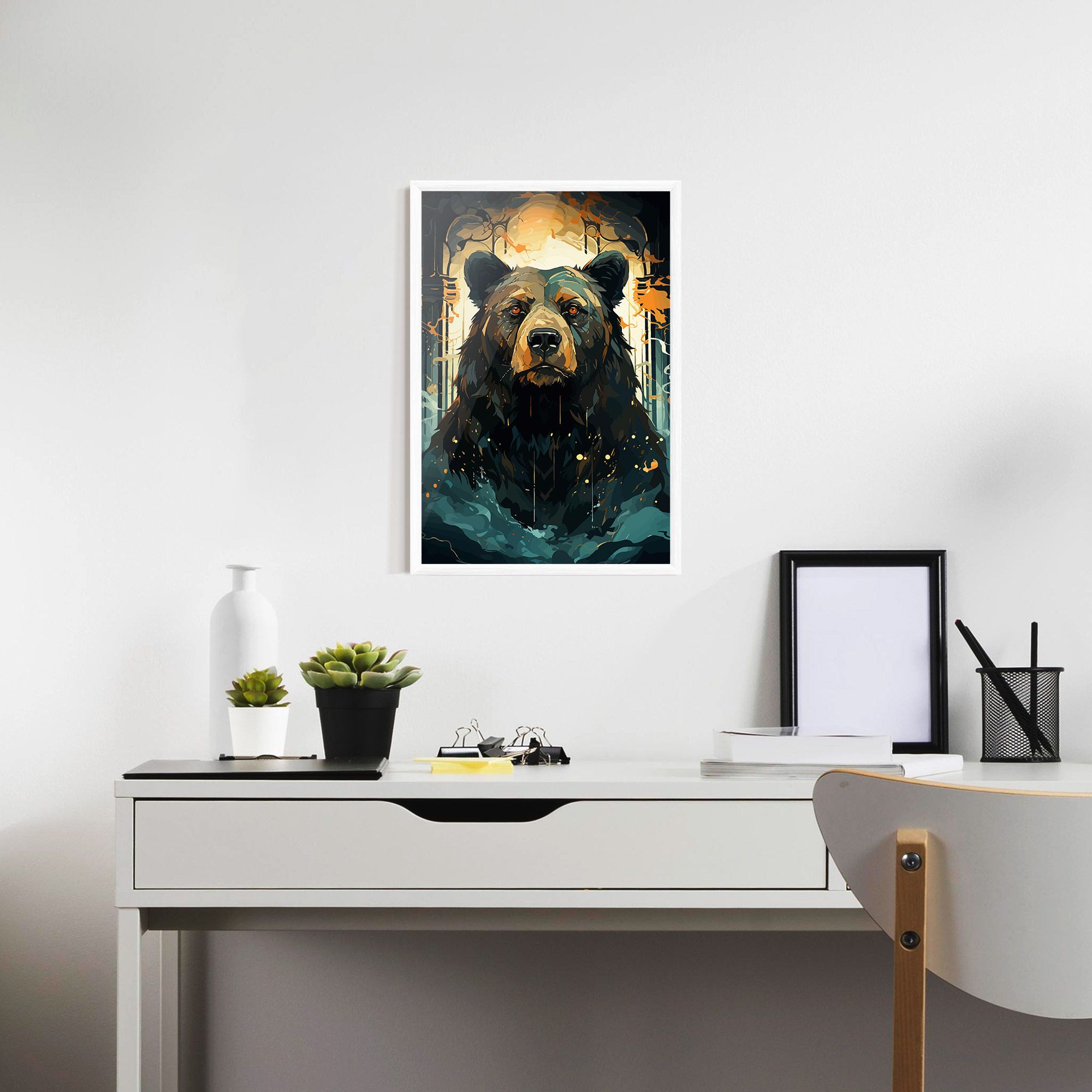 Brown Bear Art mockup 7