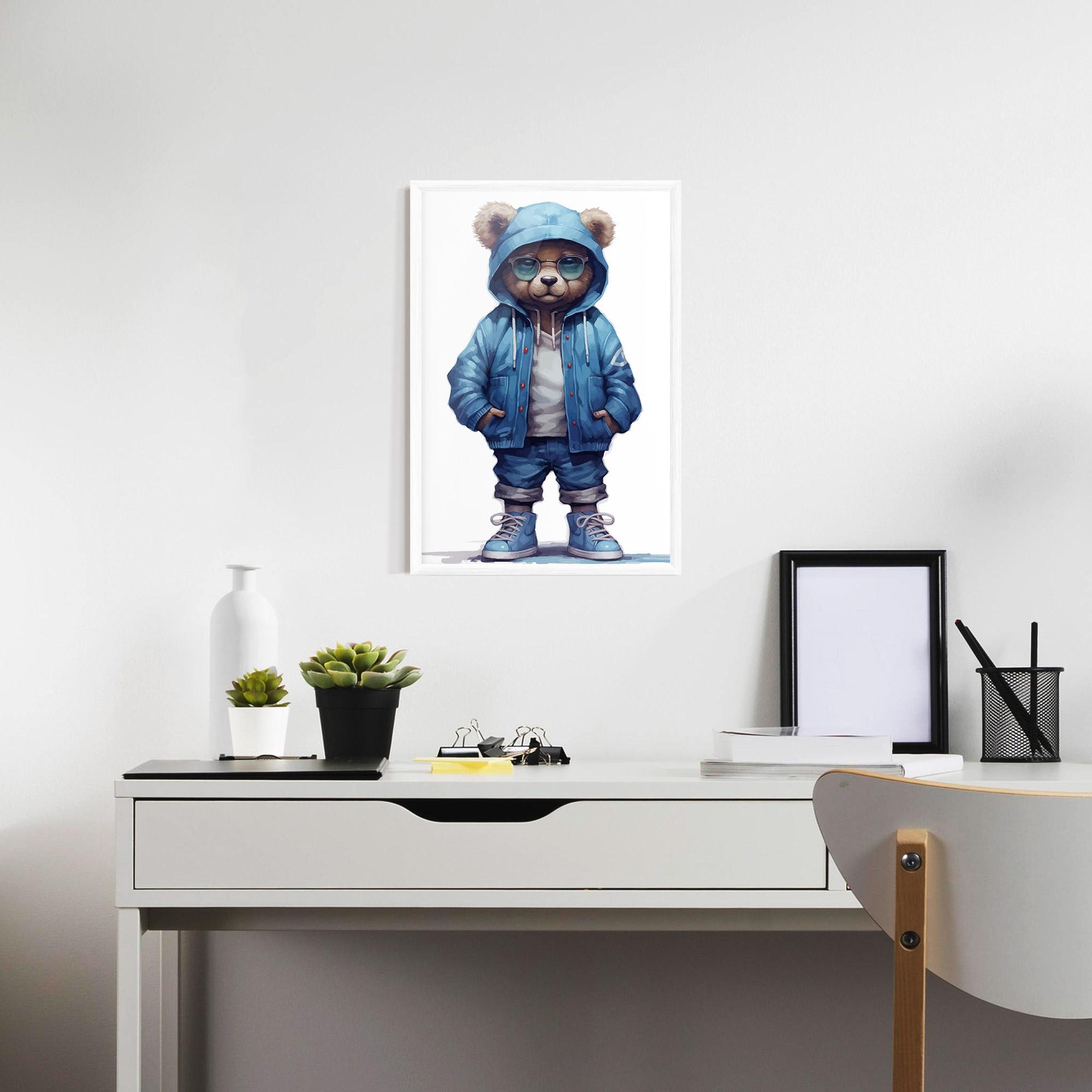 Poster Înrămat Glasses Bear mockup 7