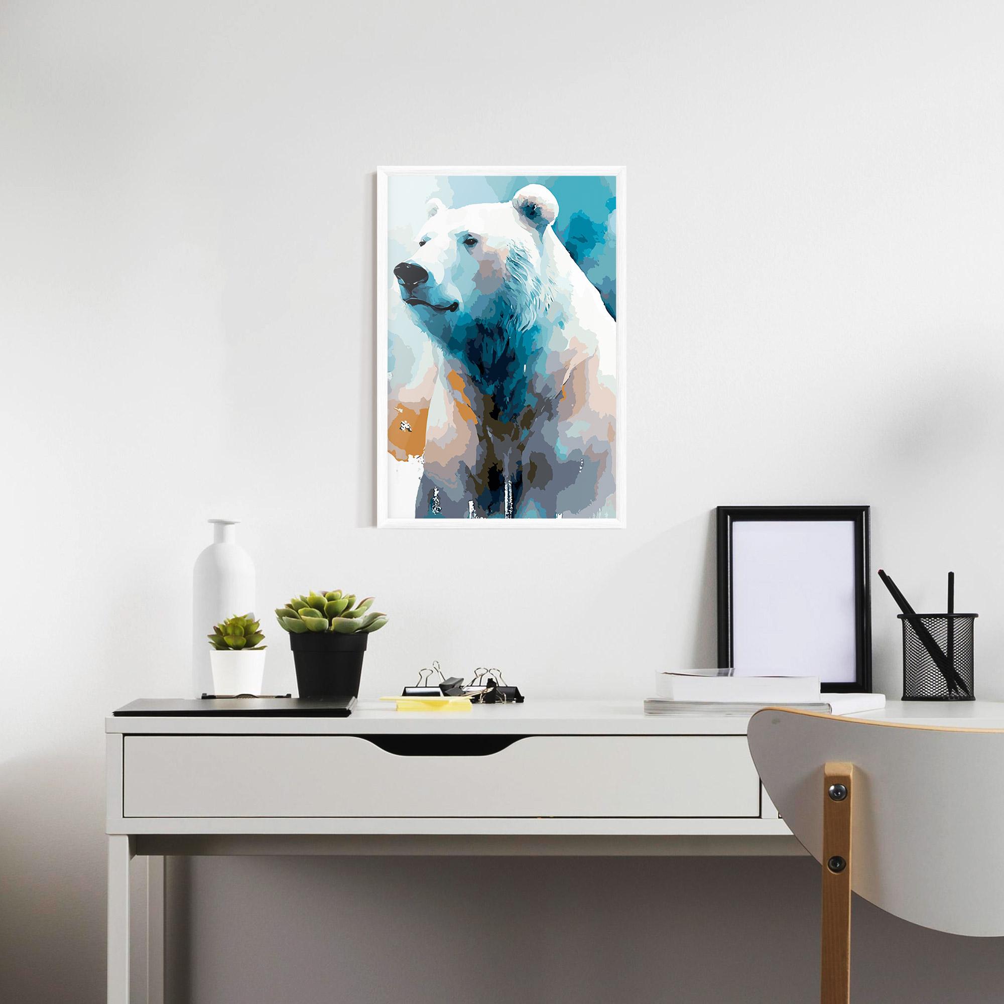 Poster Înrămat Polar White Bear mockup 7