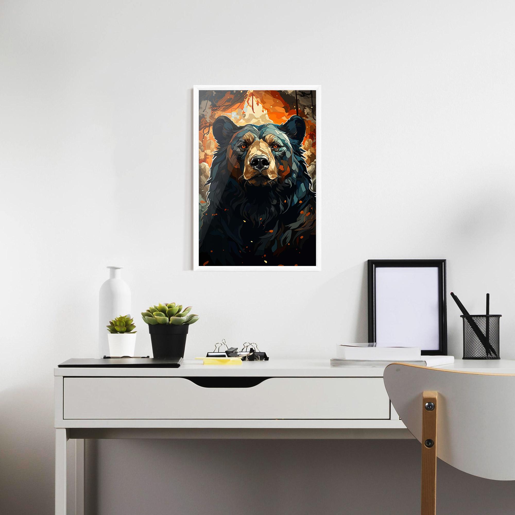 Poster Înrămat Pretty Bear Art mockup 7