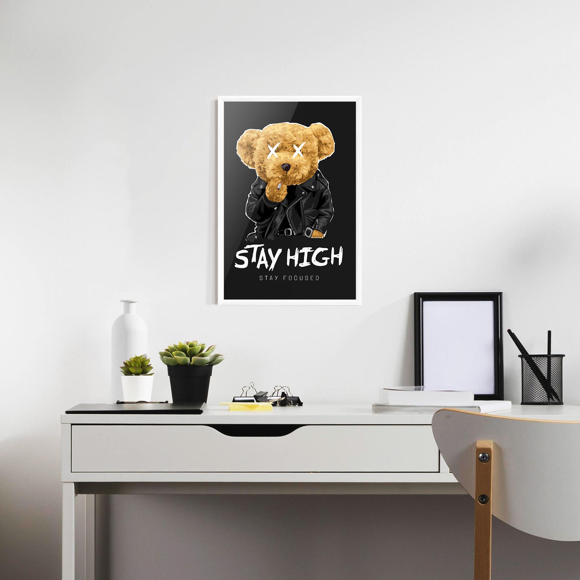 Poster Înrămat Stay High mockup 7