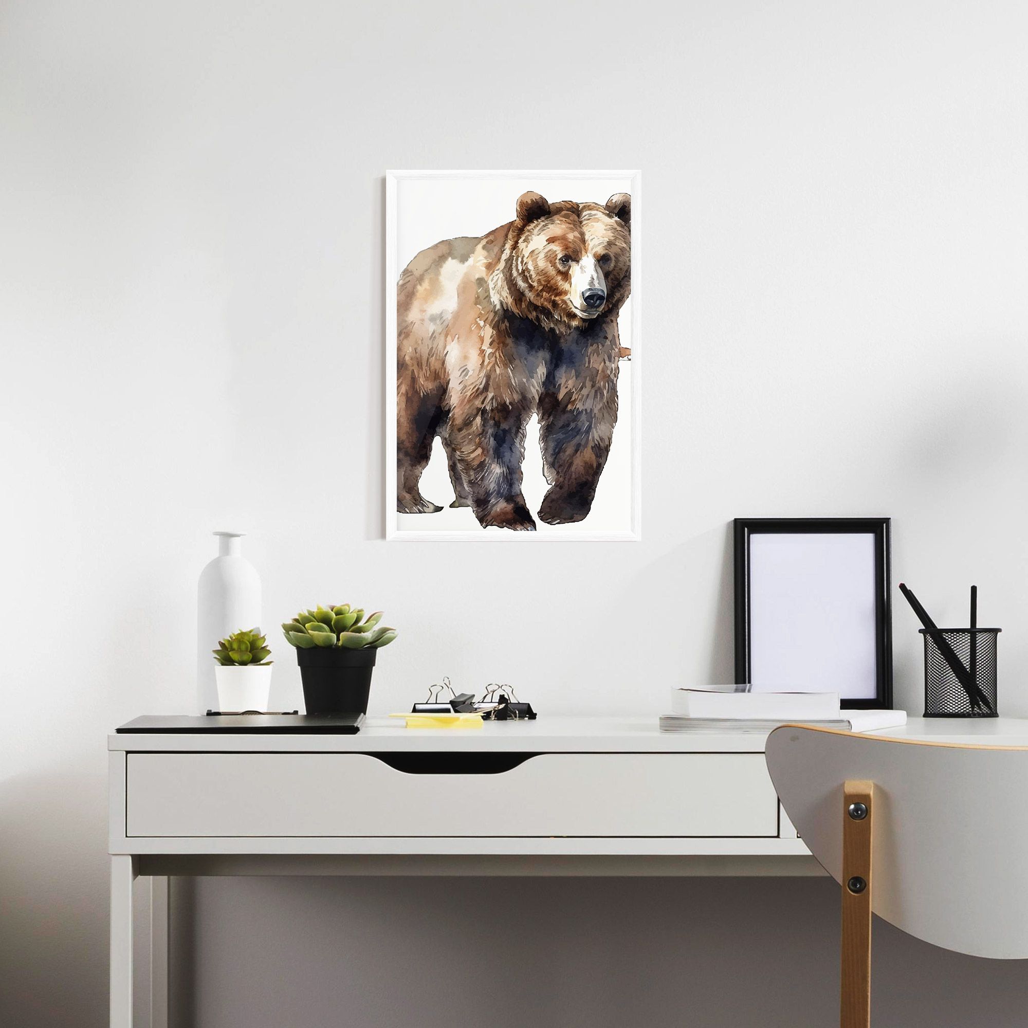 Watercolor Bear Art mockup 7