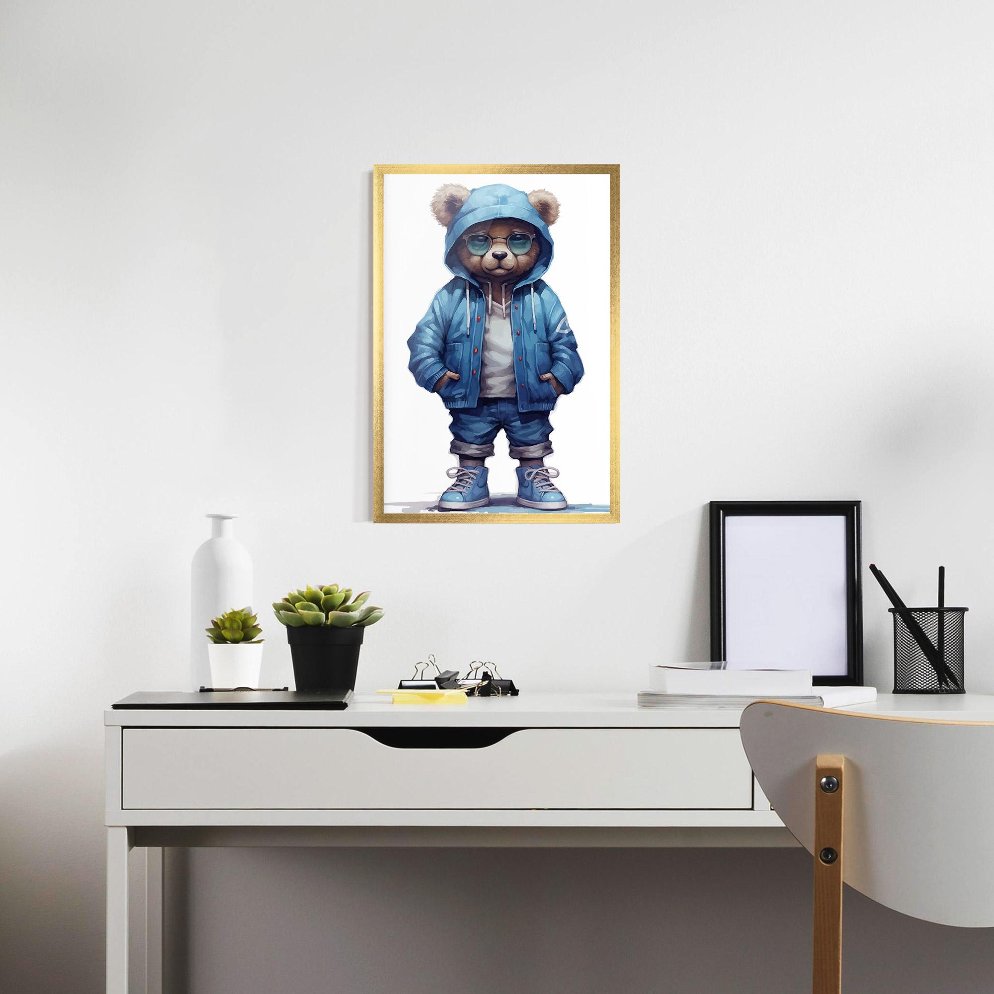 Poster Înrămat Glasses Bear mockup 7