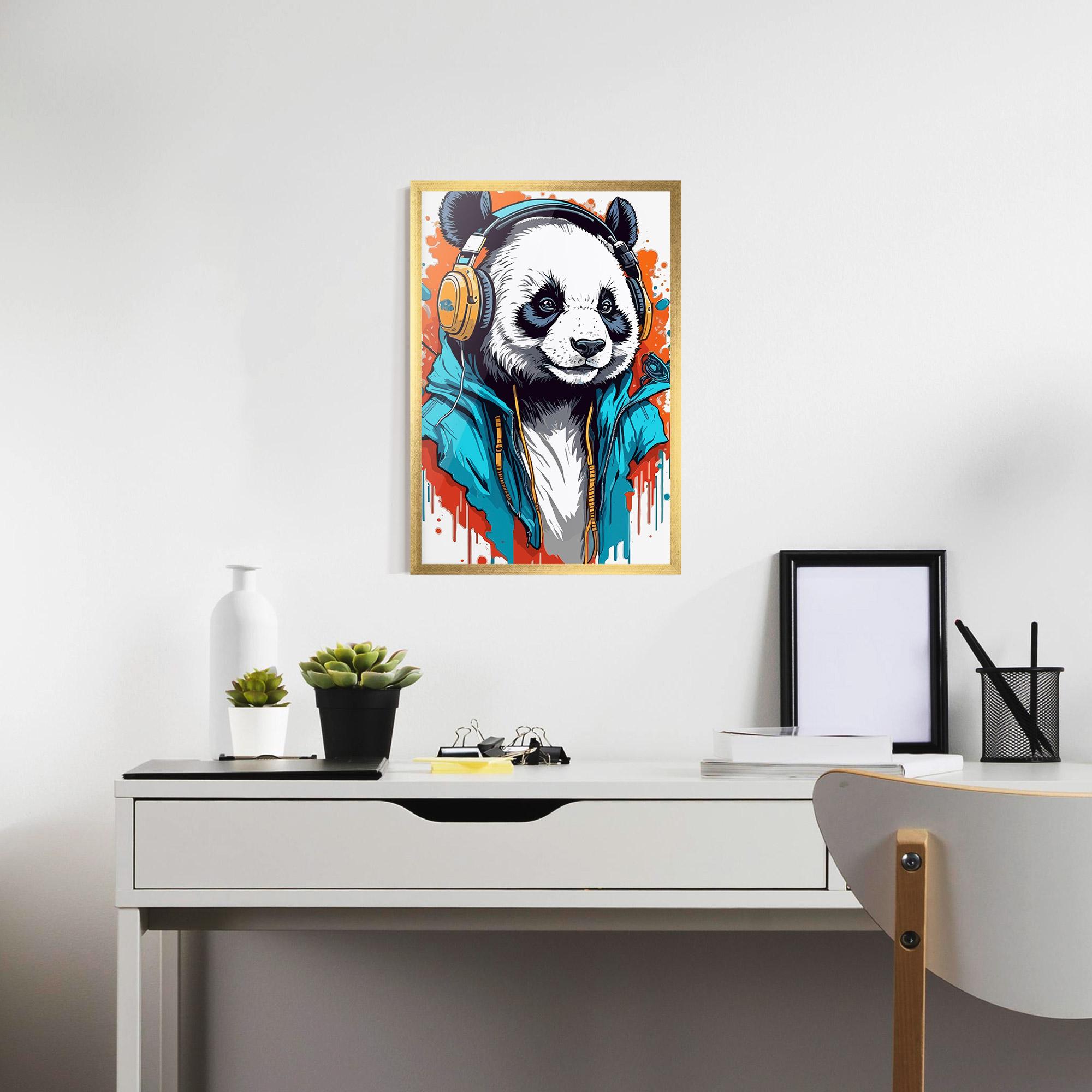 Poster Înrămat Music Panda mockup 7