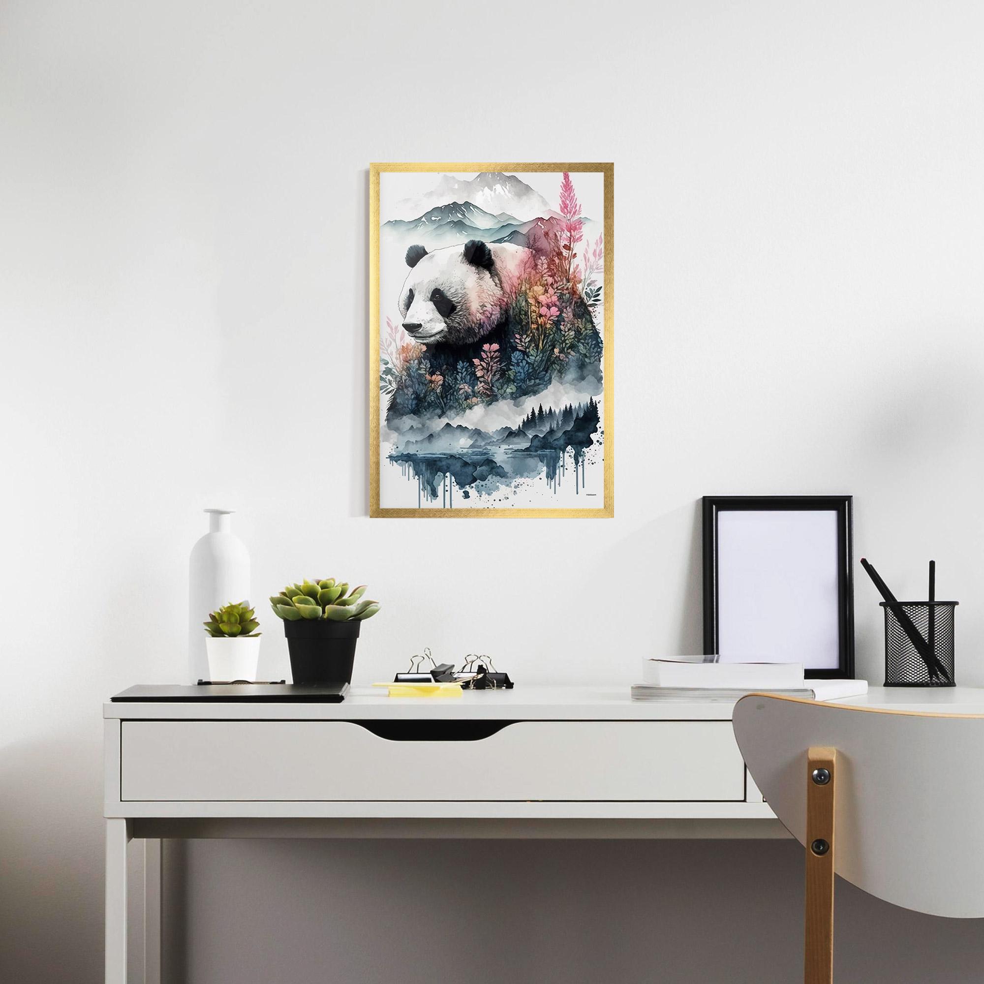 Poster Înrămat Panda Art mockup 7