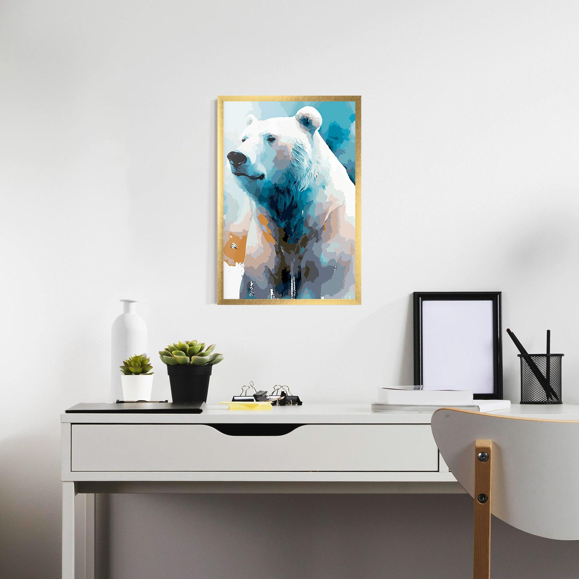 Poster Înrămat Polar White Bear mockup 7