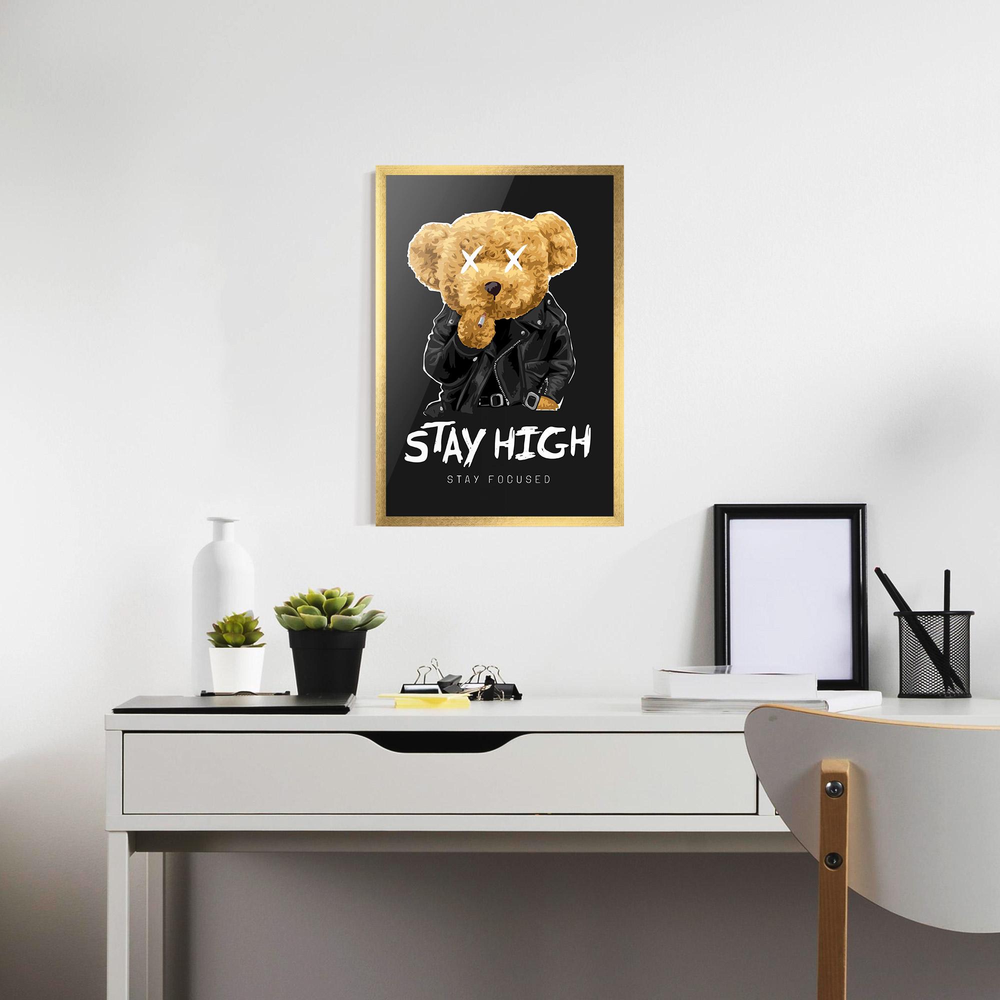 Poster Înrămat Stay High mockup 7