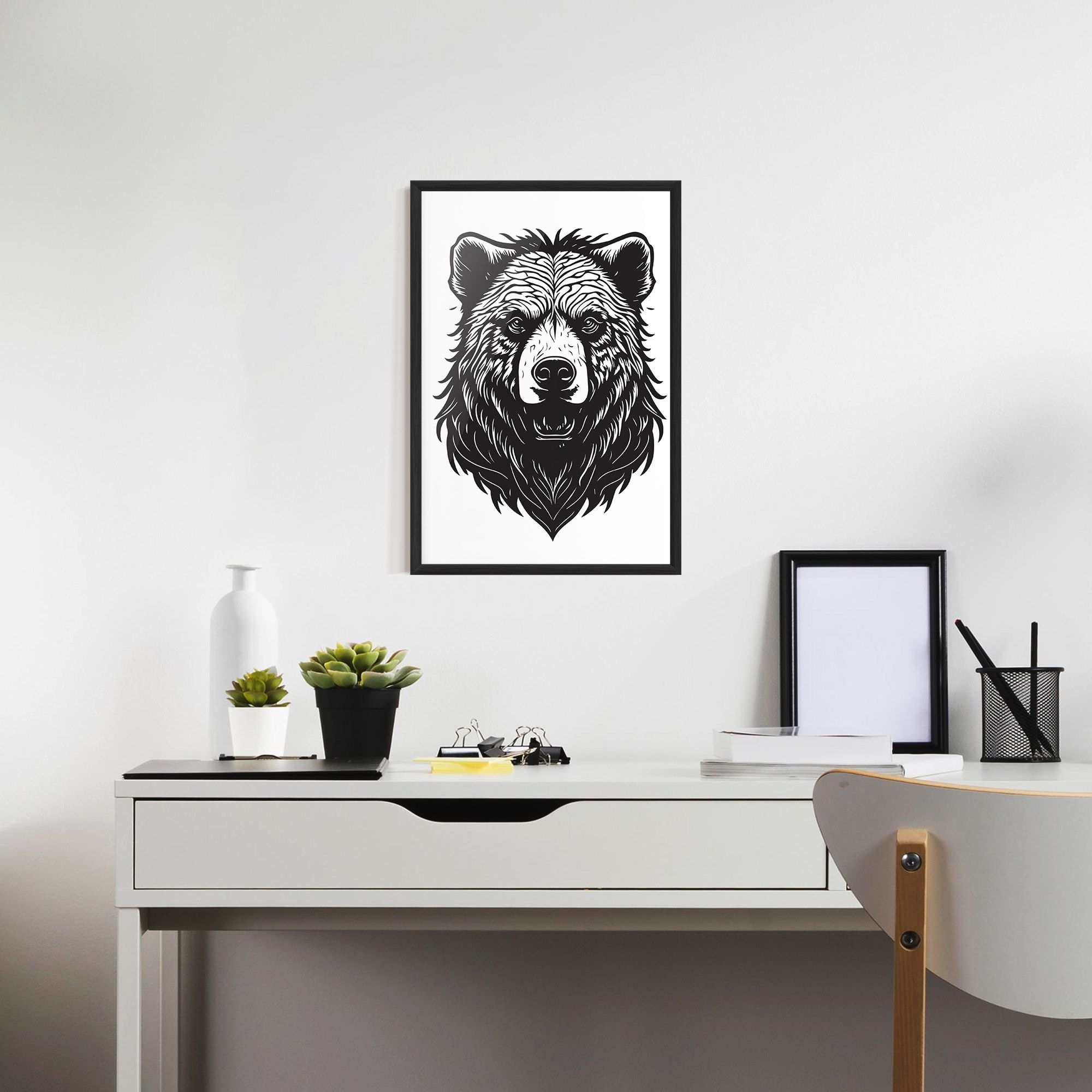 Bear Black Head mockup 7