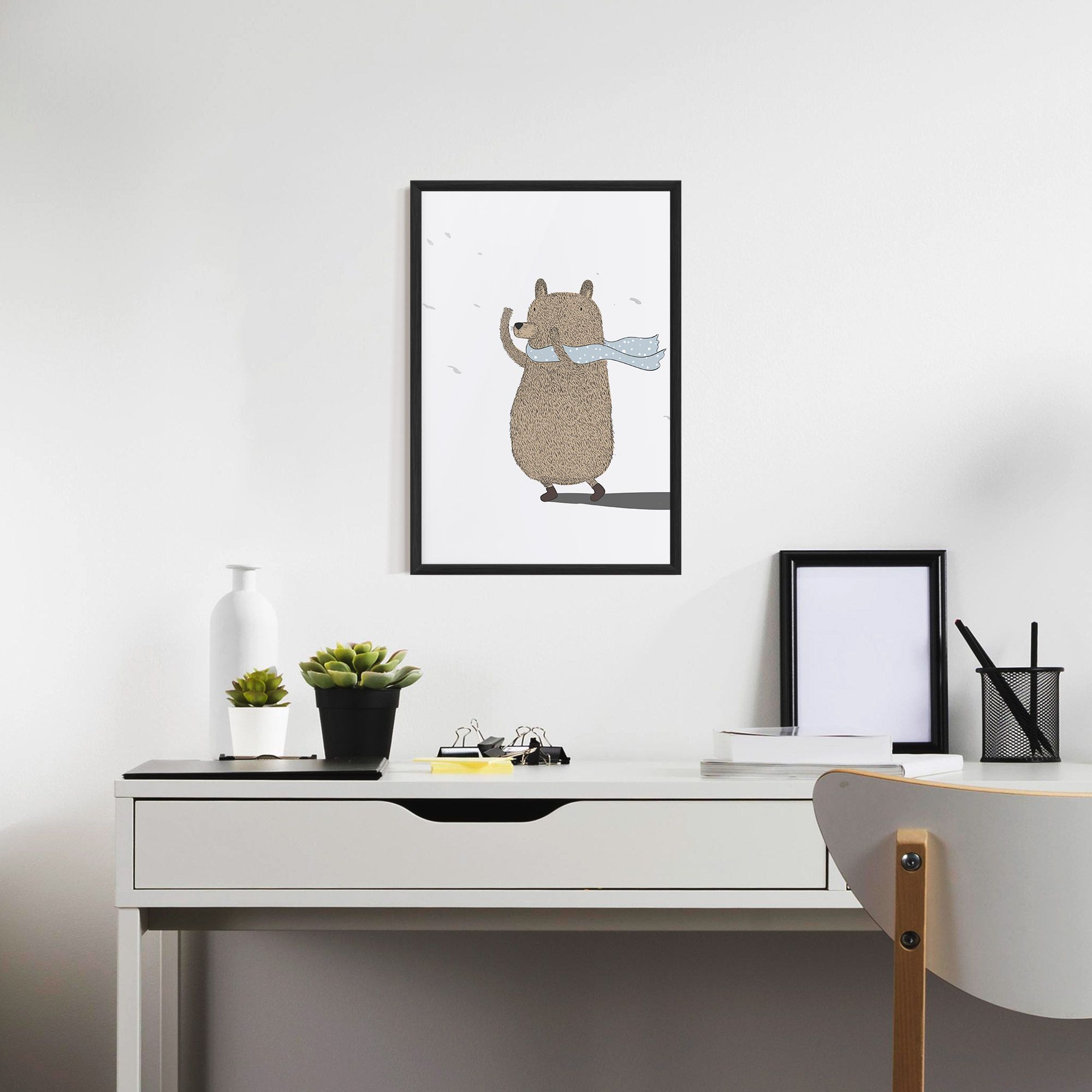 Bear Wearing A Scarf mockup 7