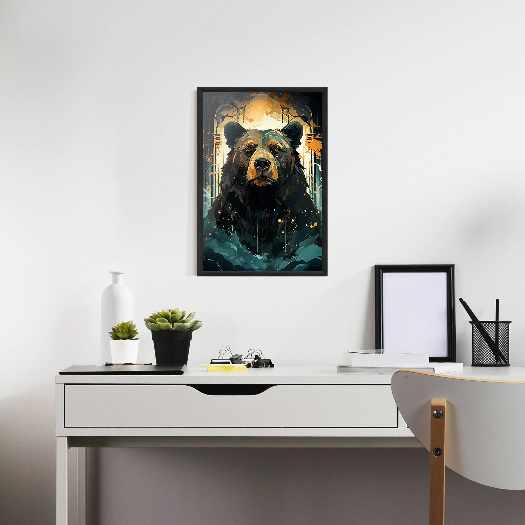 Brown Bear Art mockup 7