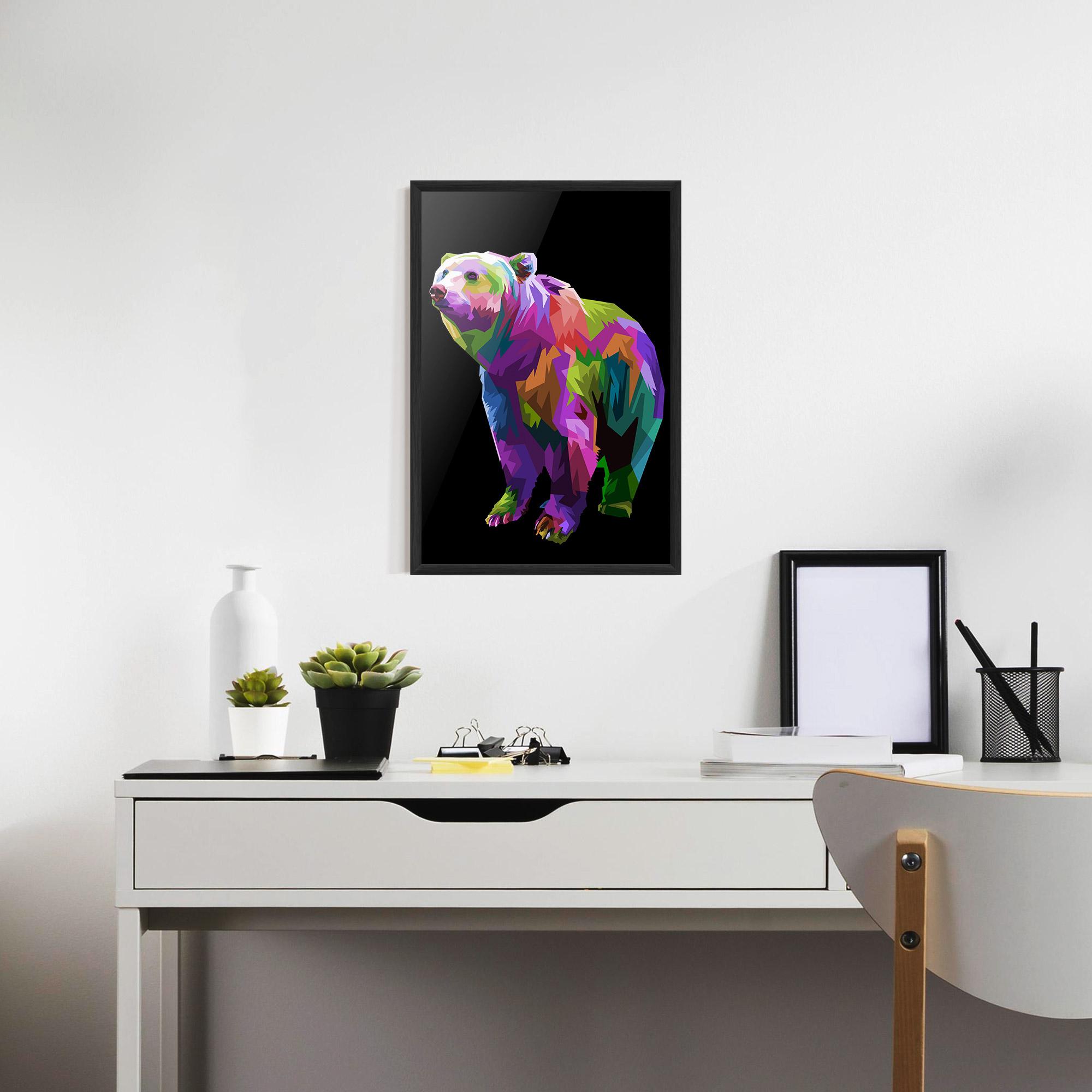 Poster Înrămat Colorful Icebear mockup 7