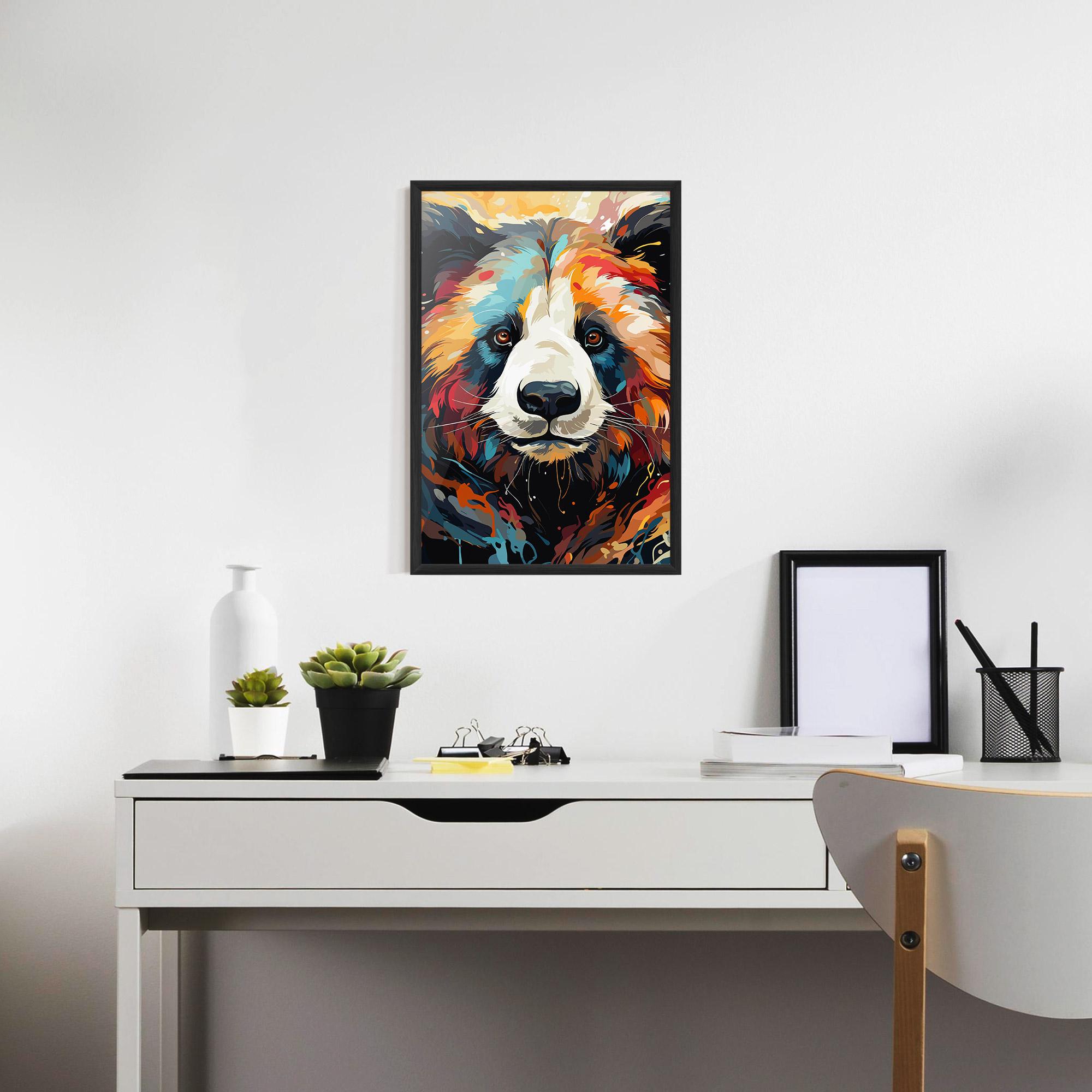 Poster Înrămat Cream Color Bear mockup 7