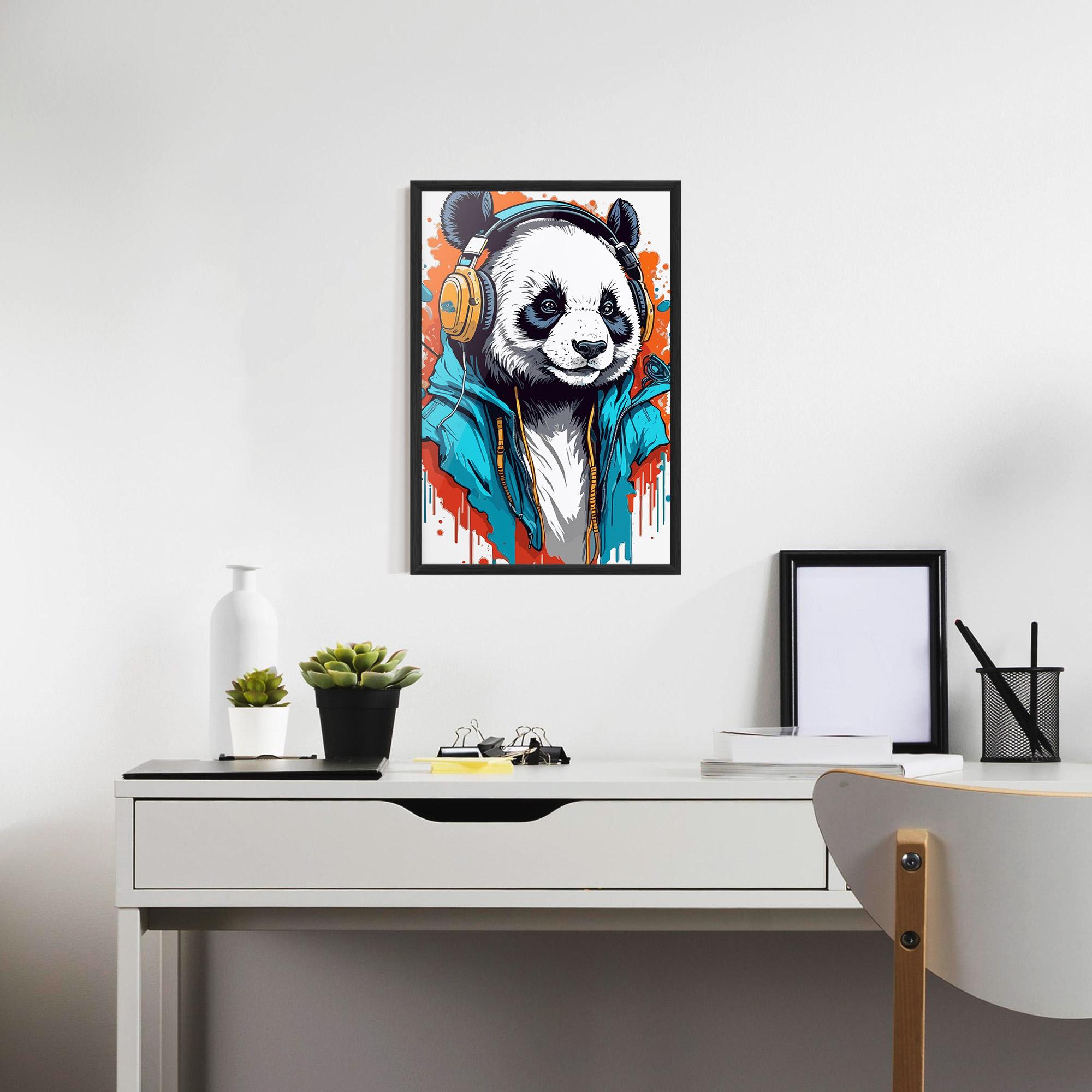 Poster Înrămat Music Panda mockup 7