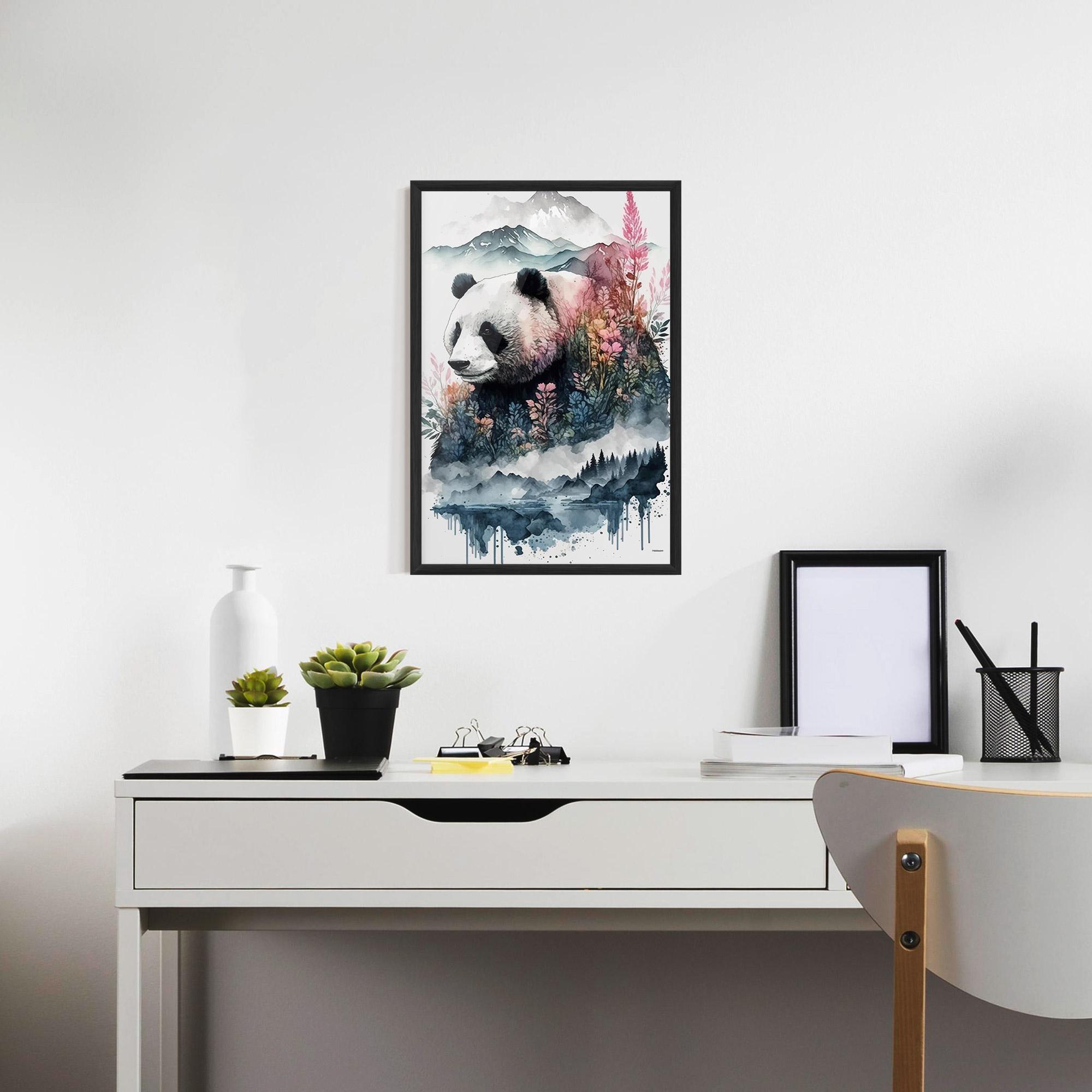 Poster Înrămat Panda Art mockup 7