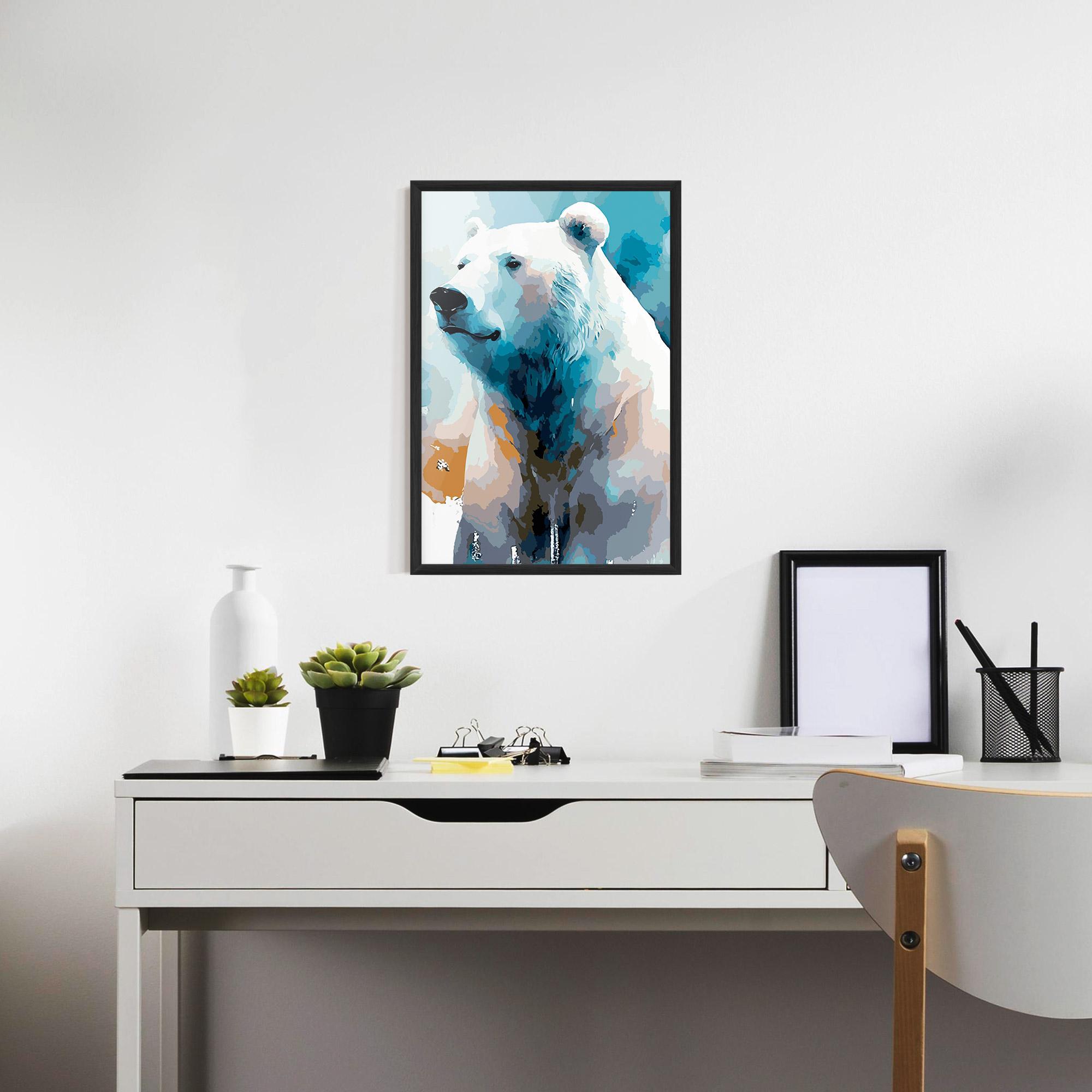 Poster Înrămat Polar White Bear mockup 7