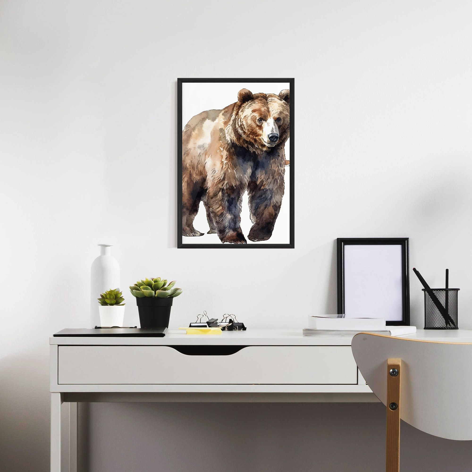 Watercolor Bear Art mockup 7