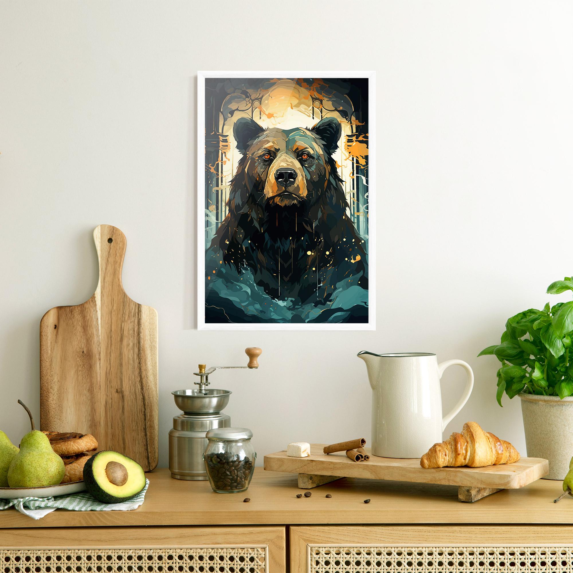 Poster Înrămat Brown Bear Art mockup 8