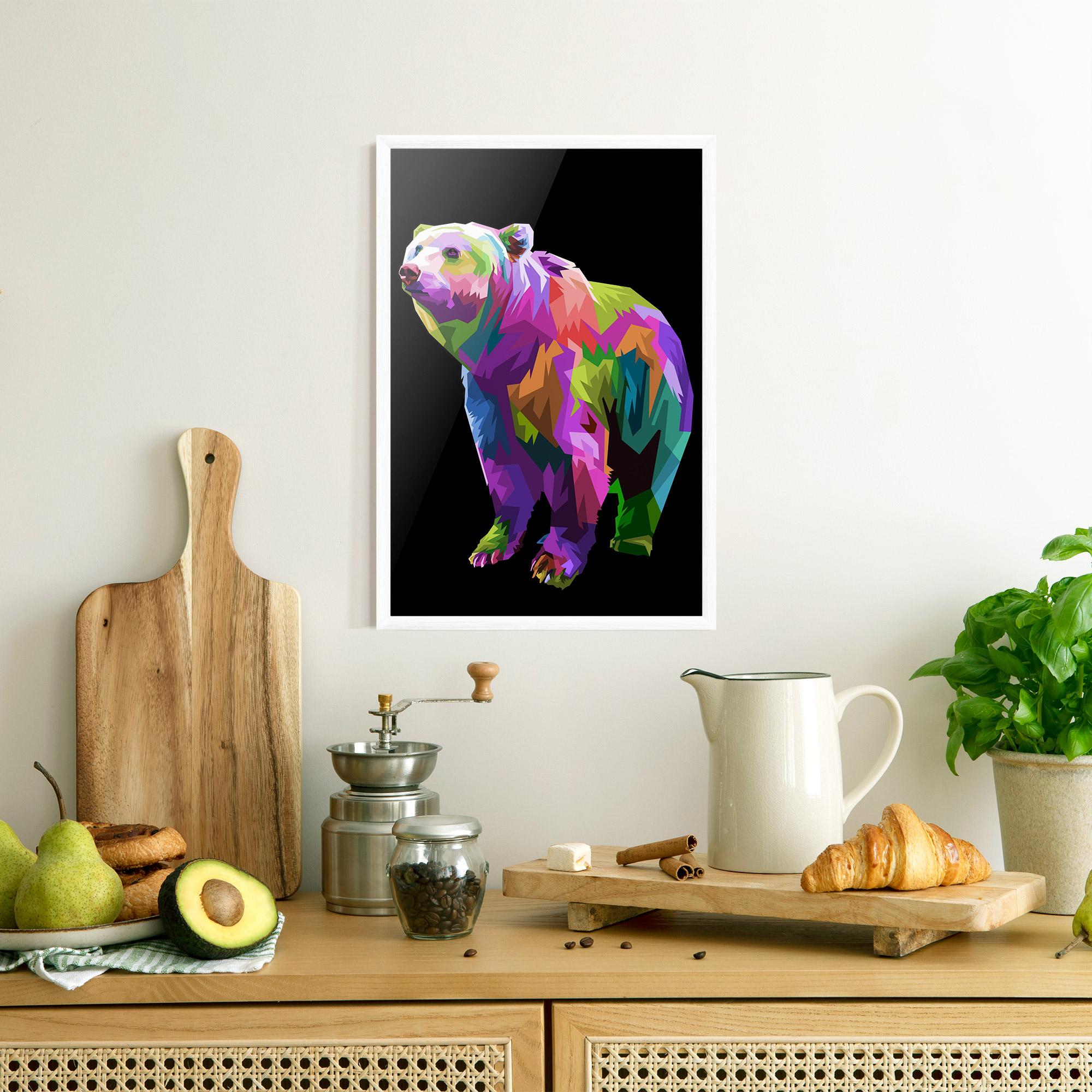 Poster Înrămat Colorful Icebear mockup 8