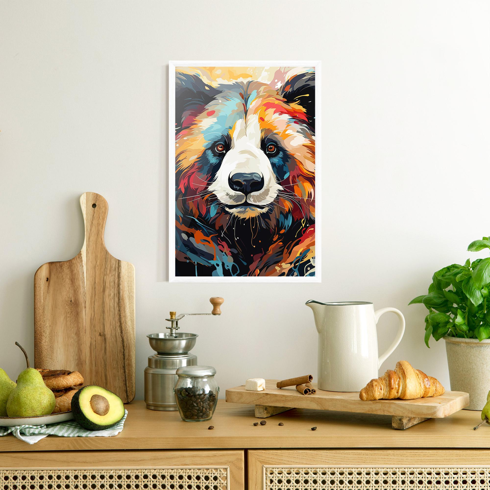 Poster Înrămat Cream Color Bear mockup 8