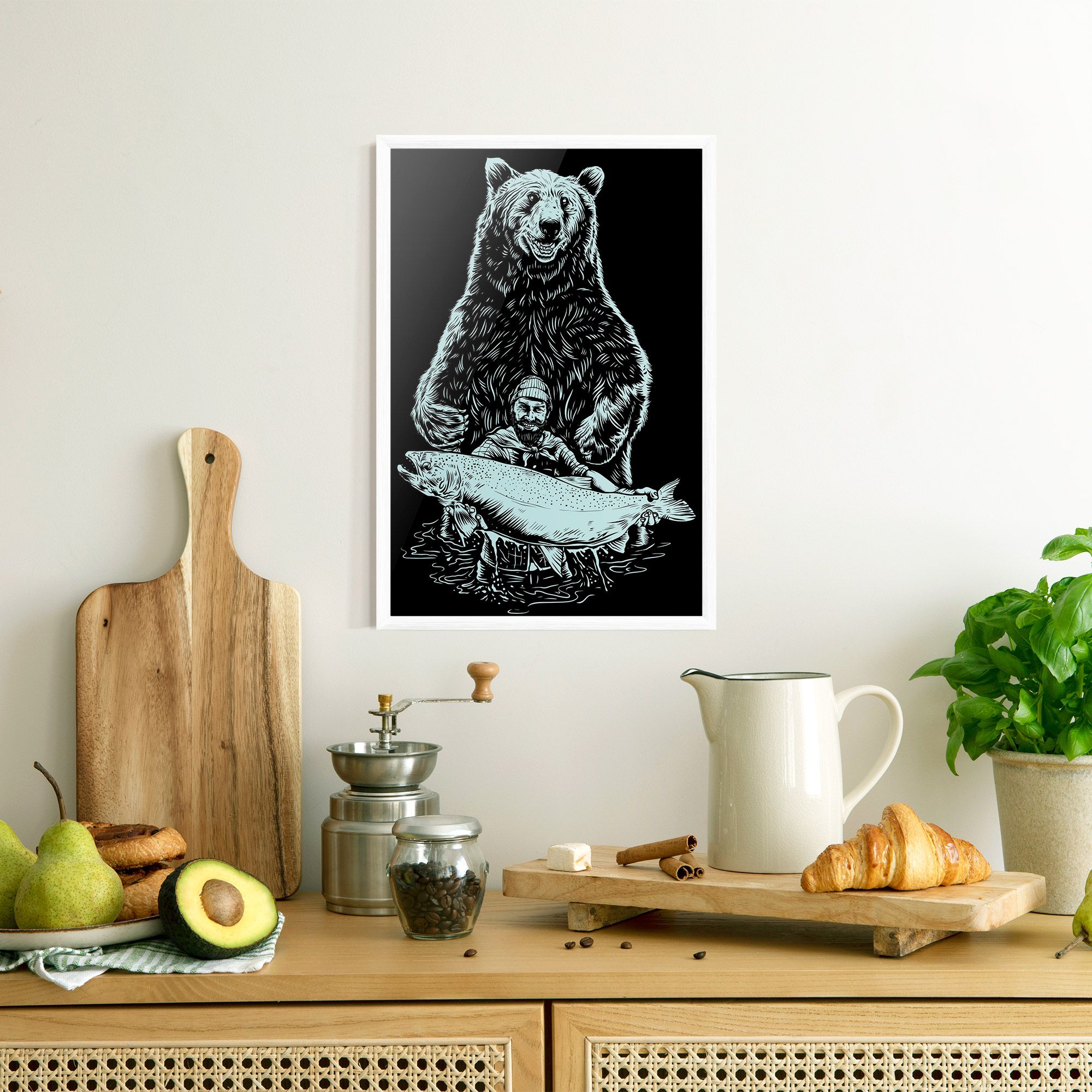 Fishing Bear mockup 8